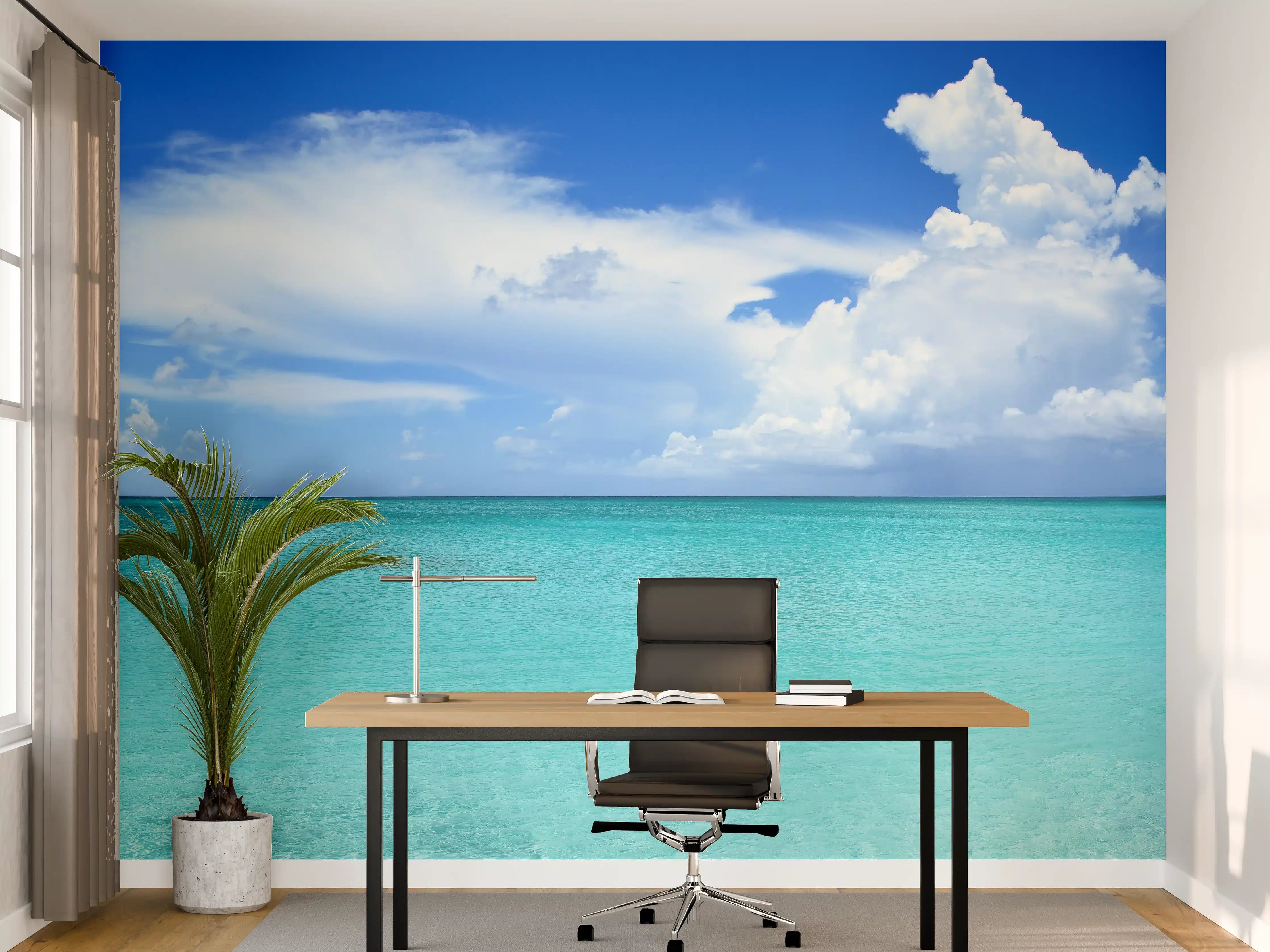 Büro Wandgestaltung - Tropischer Strand mit klarem Wasser