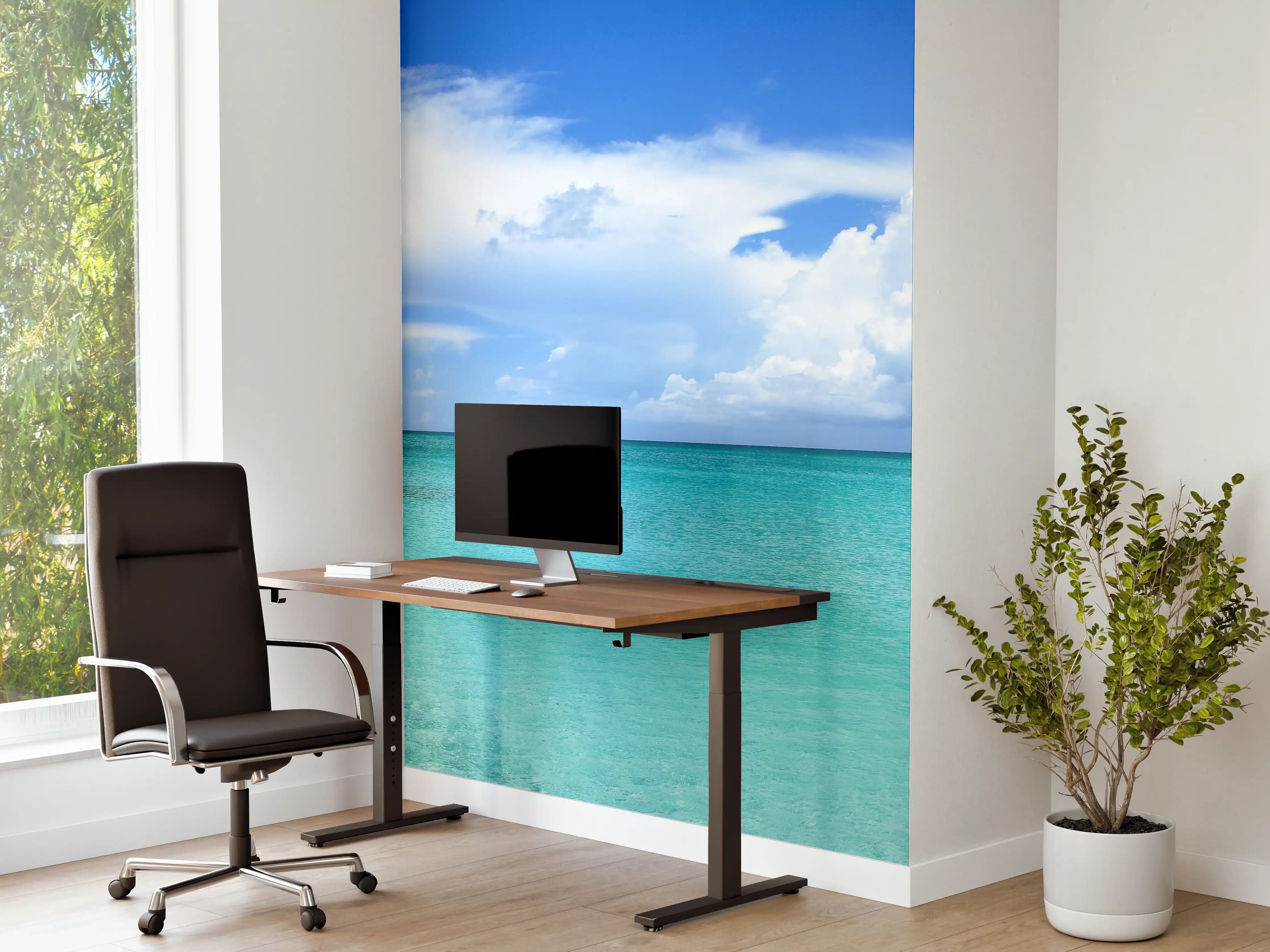 Büro Wandgestaltung - Tropischer Strand mit klarem Wasser