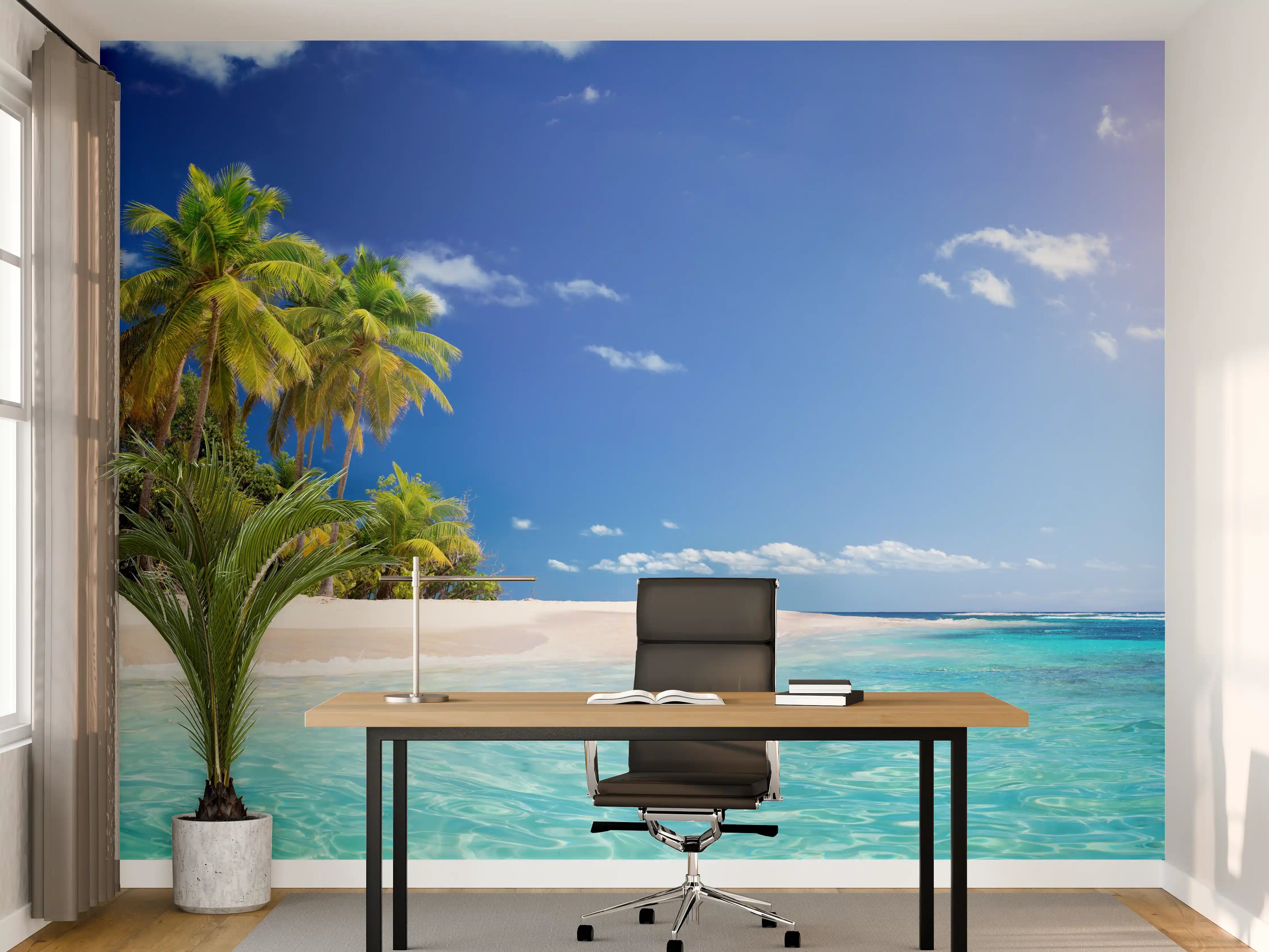 Büro Wandgestaltung - Tropisches Paradies: Strahlend blauer Himmel