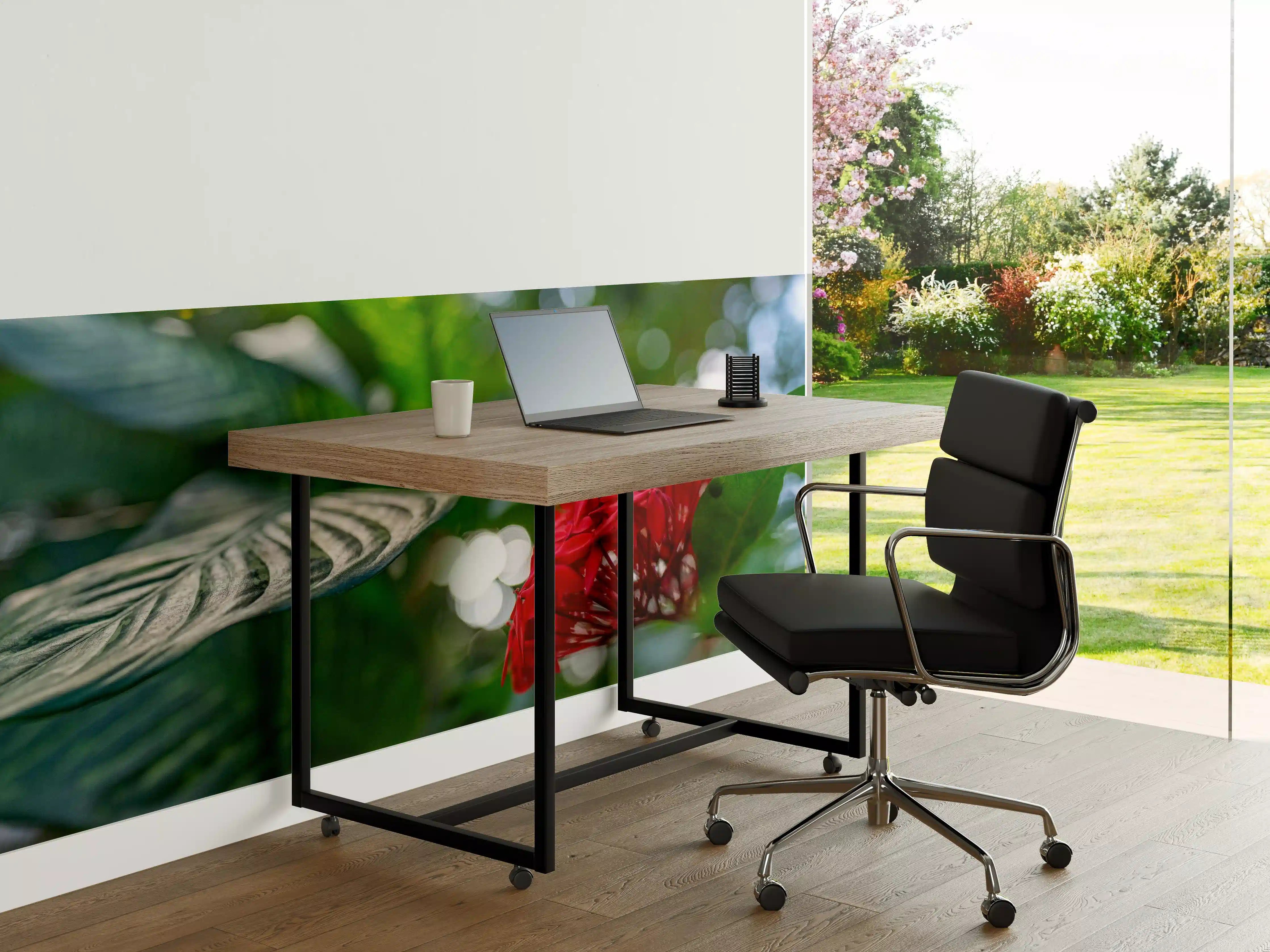 Büro Wandgestaltung - Tropisches Pflanzenmotiv