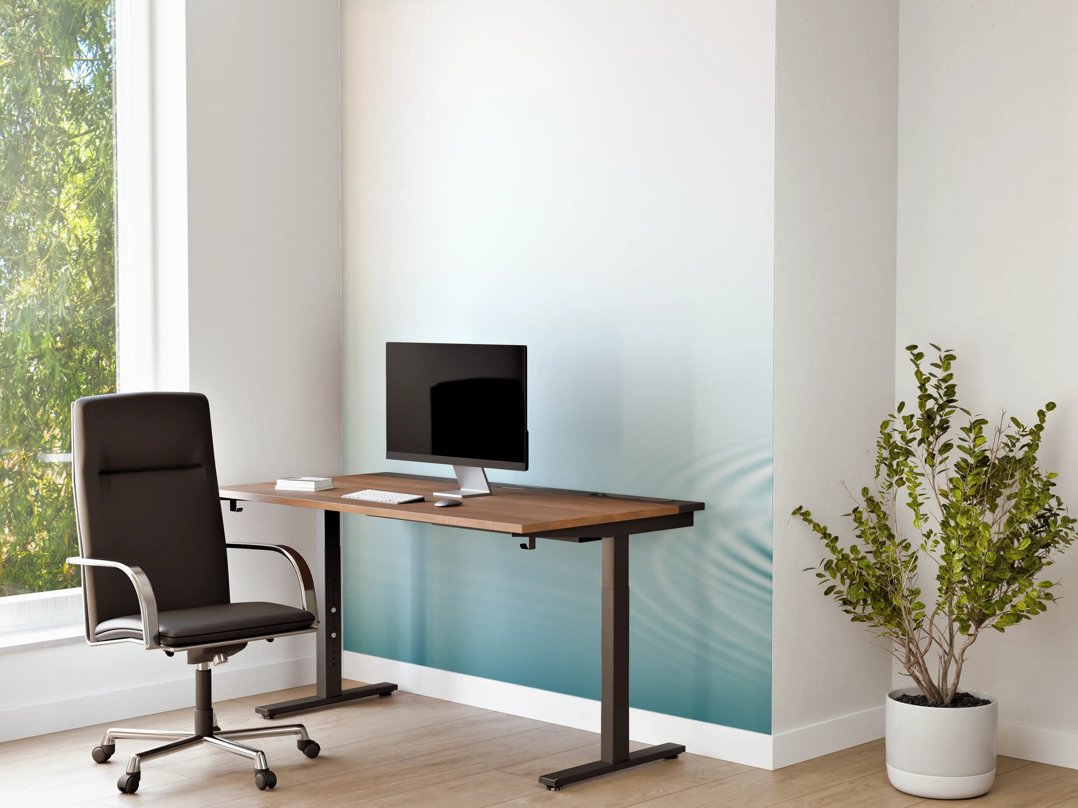 Büro Wandgestaltung - Türkis-Weißer Wassertropfen
