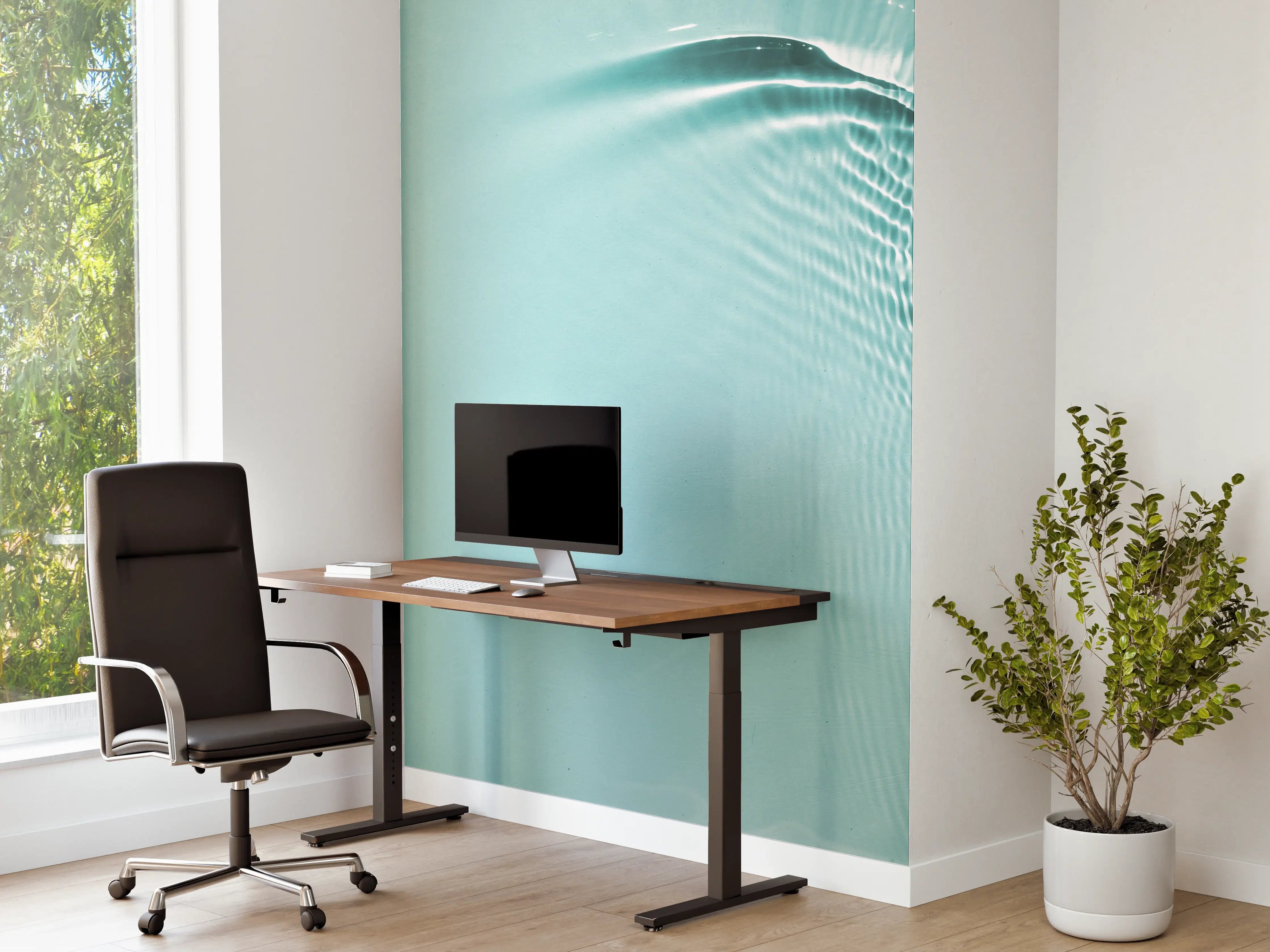 Büro Wandgestaltung - Türkisblaues Wasser mit Lichtreflexen