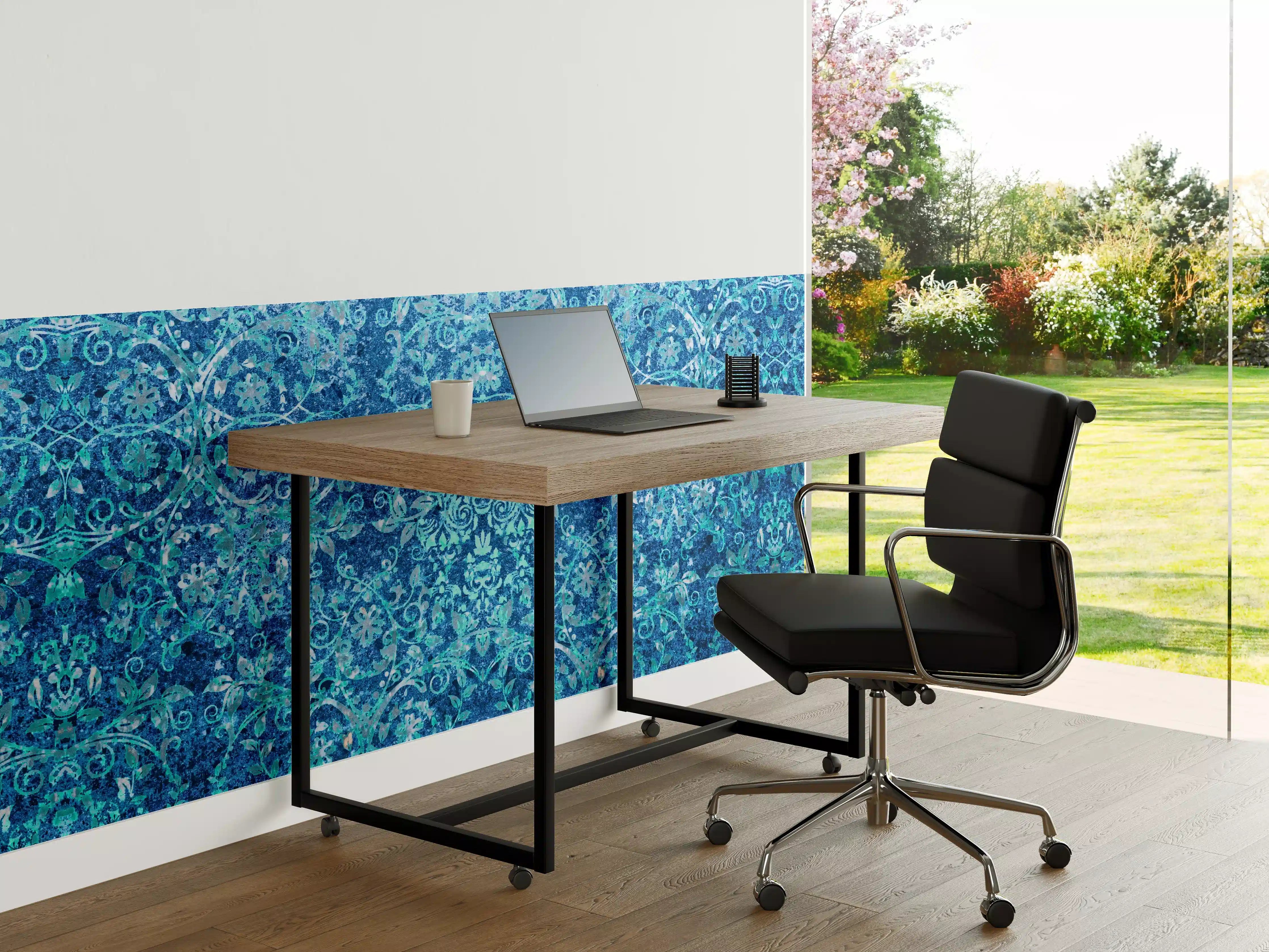 Büro Wandgestaltung - Türkise Aquamarin Wand Textur