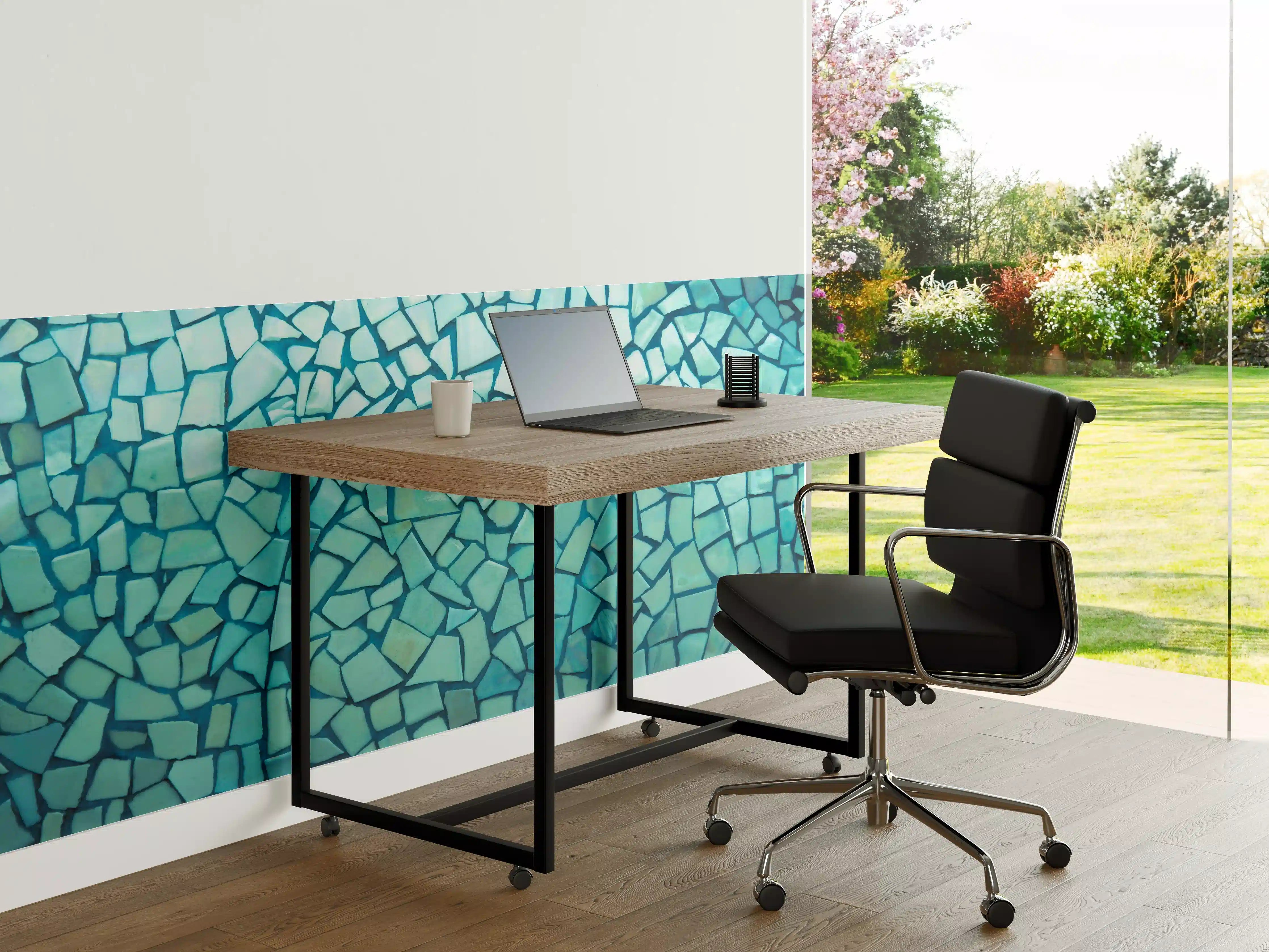 Büro Wandgestaltung - Türkise Fliesen Mosaik