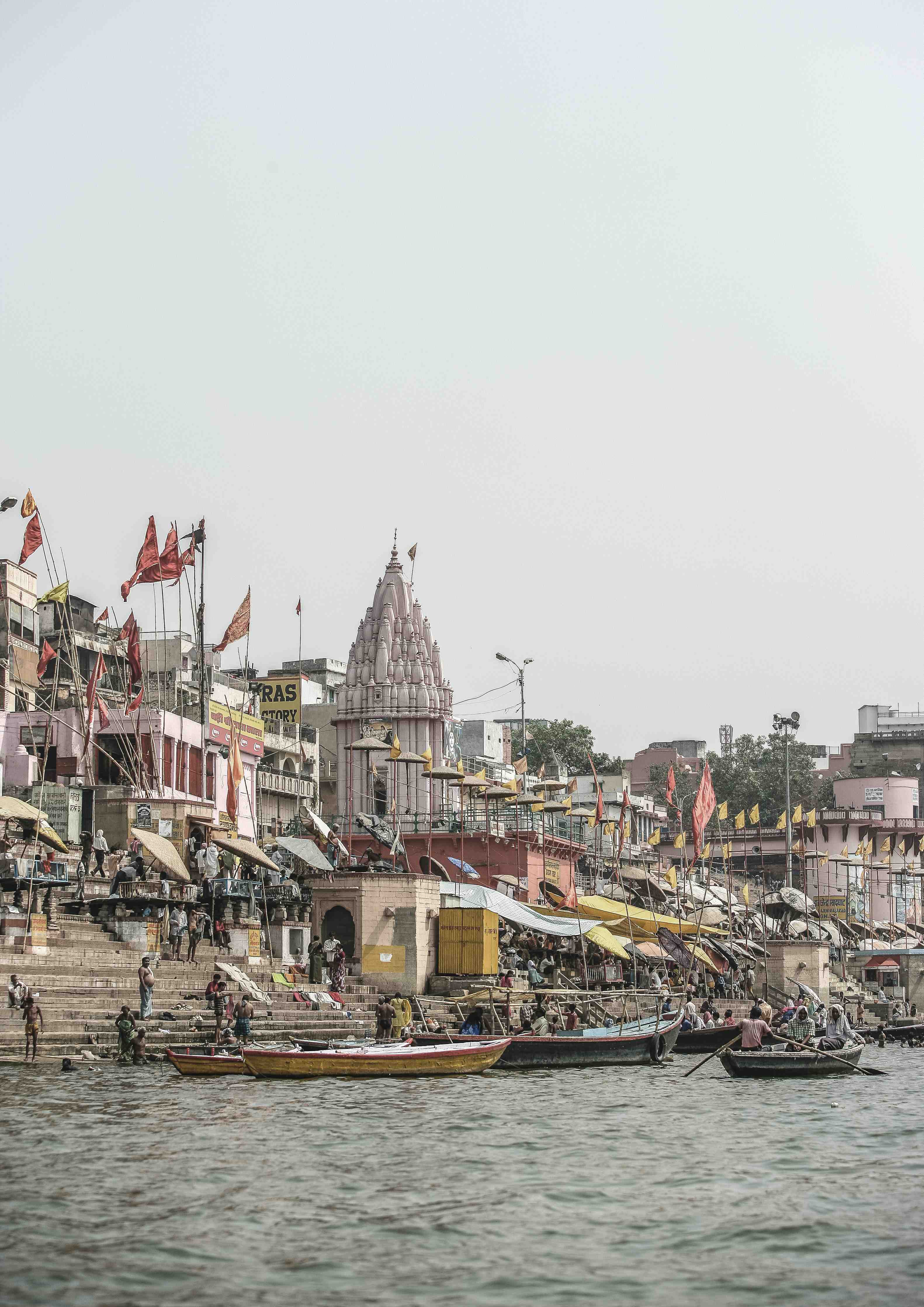 Büro Wandgestaltung-Varanasi Ghats und Ganges