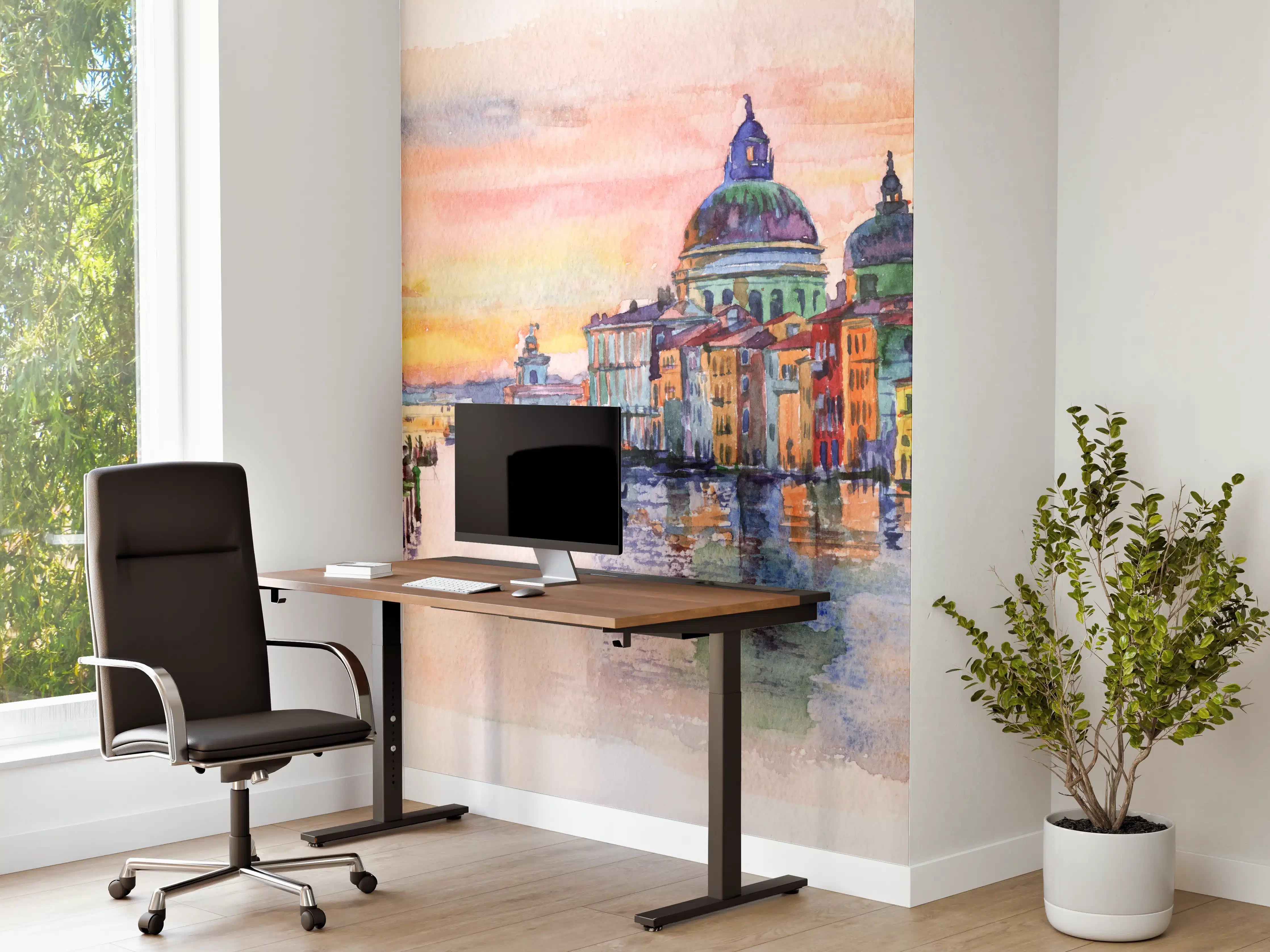 Büro Wandgestaltung - Venedig Aquarell