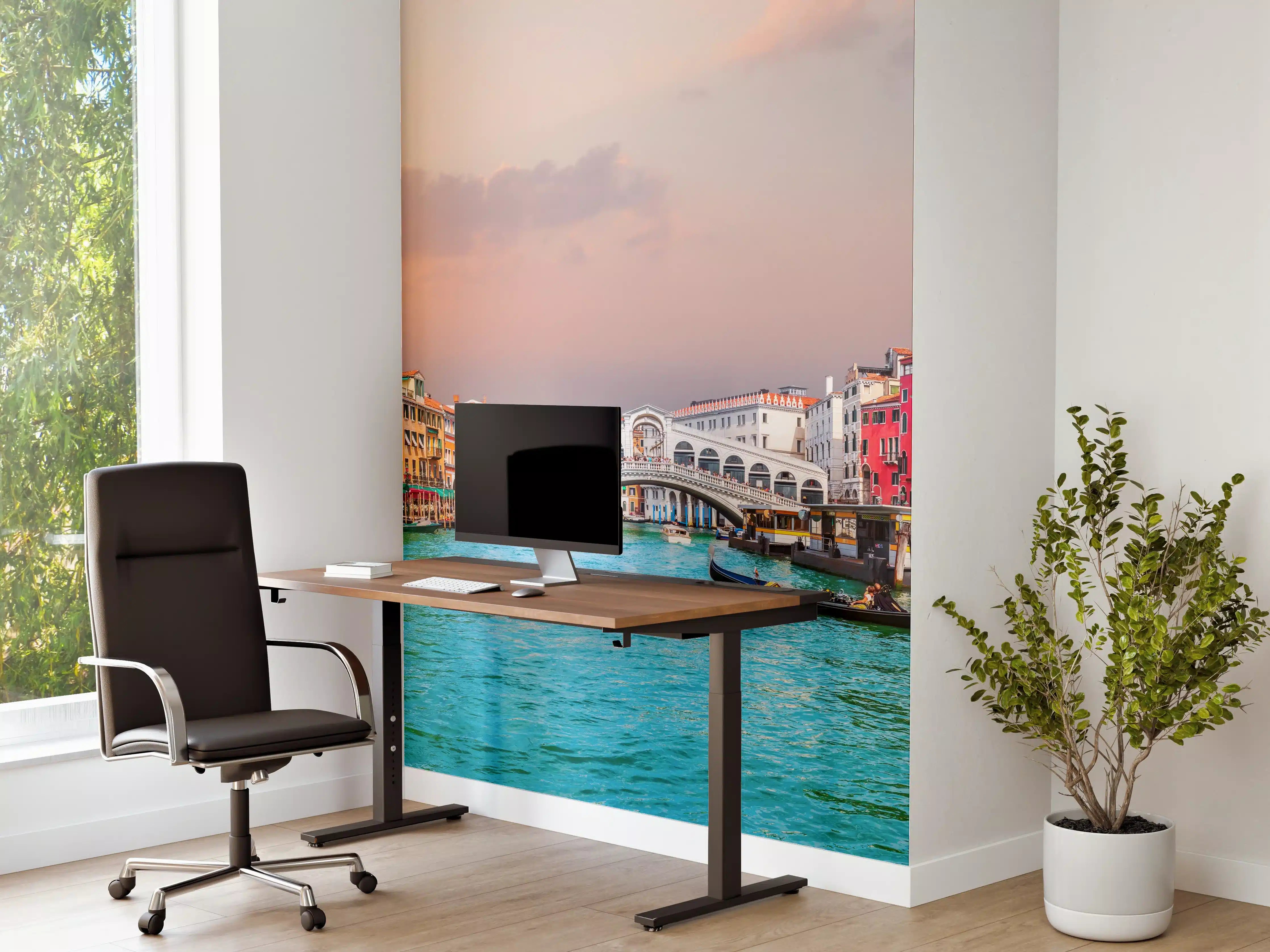 Büro Wandgestaltung - Venedig Kanal bei Sonnenuntergang