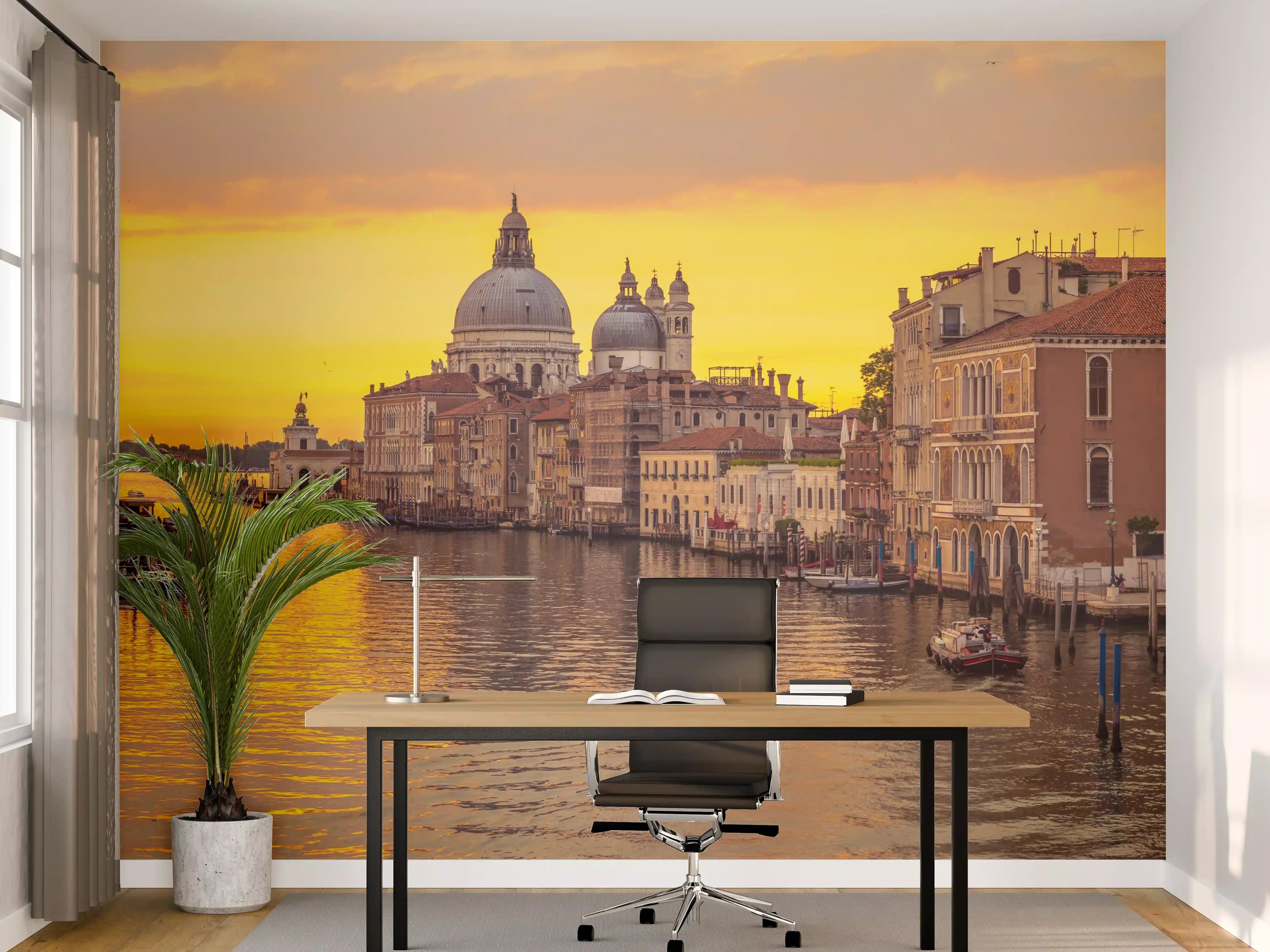 Büro Wandgestaltung - Venedig Skyline Sonnenuntergang