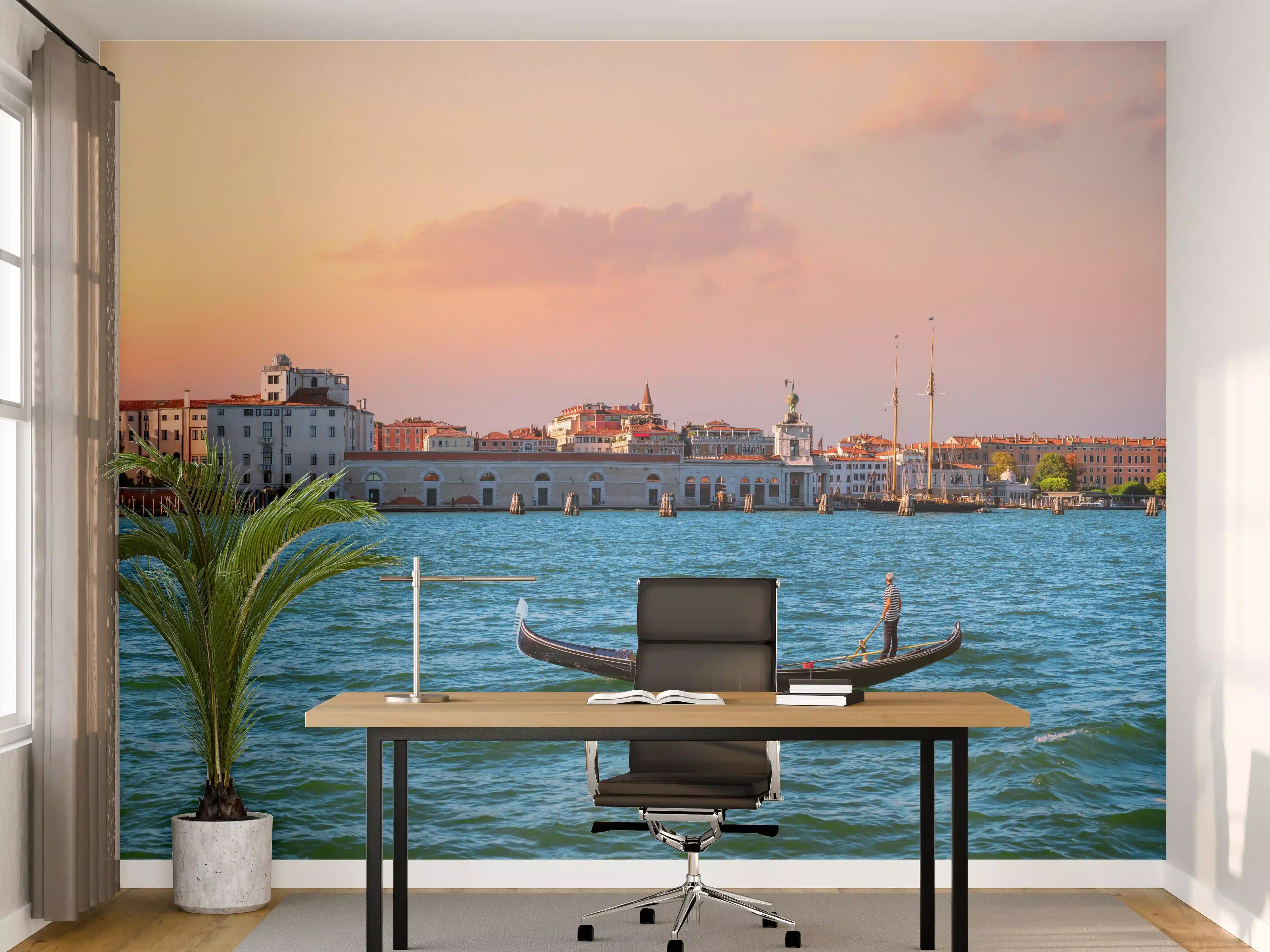 Büro Wandgestaltung - Venedig Skyline bei Sonnenuntergang
