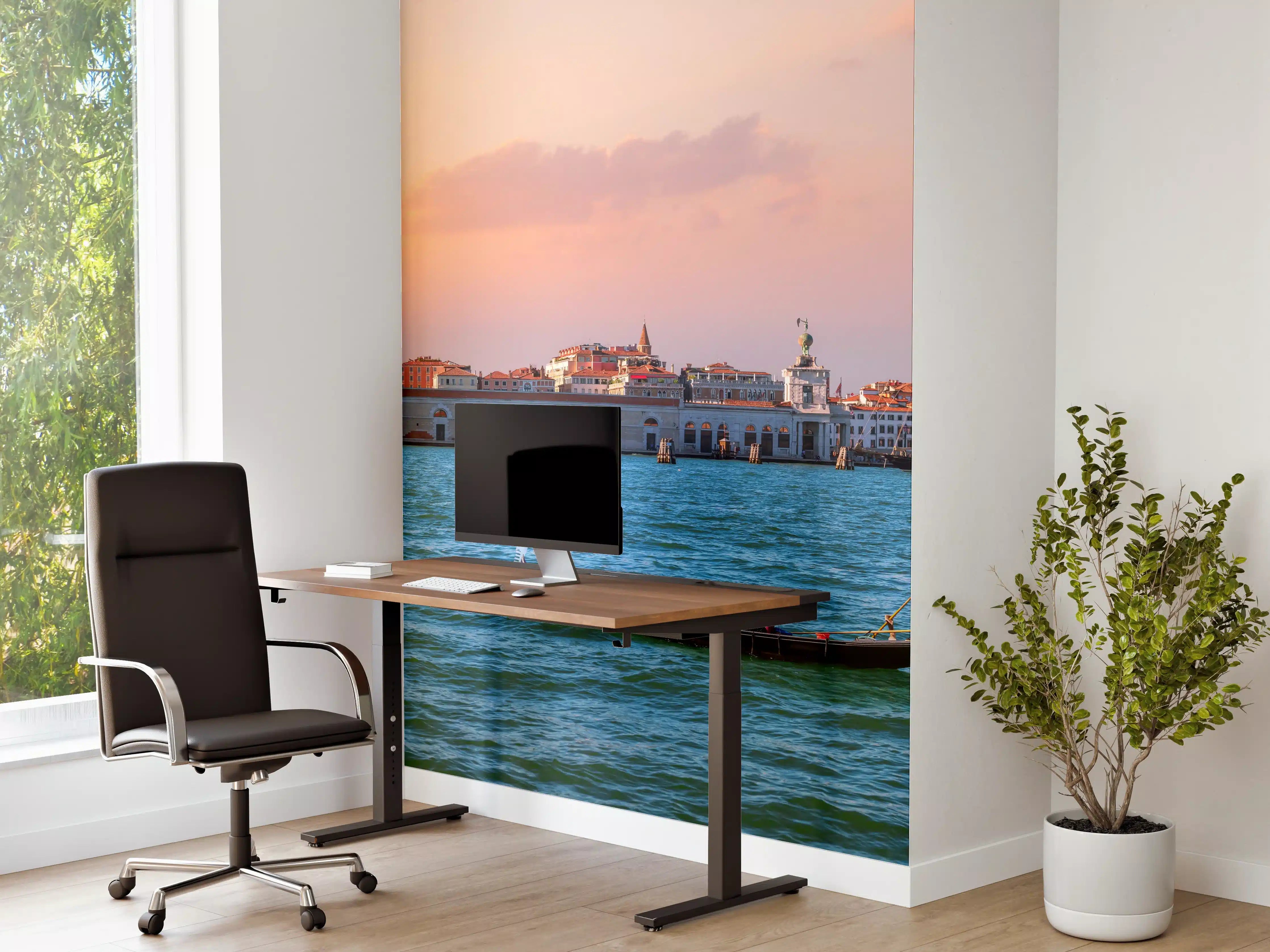 Büro Wandgestaltung - Venedig Skyline bei Sonnenuntergang
