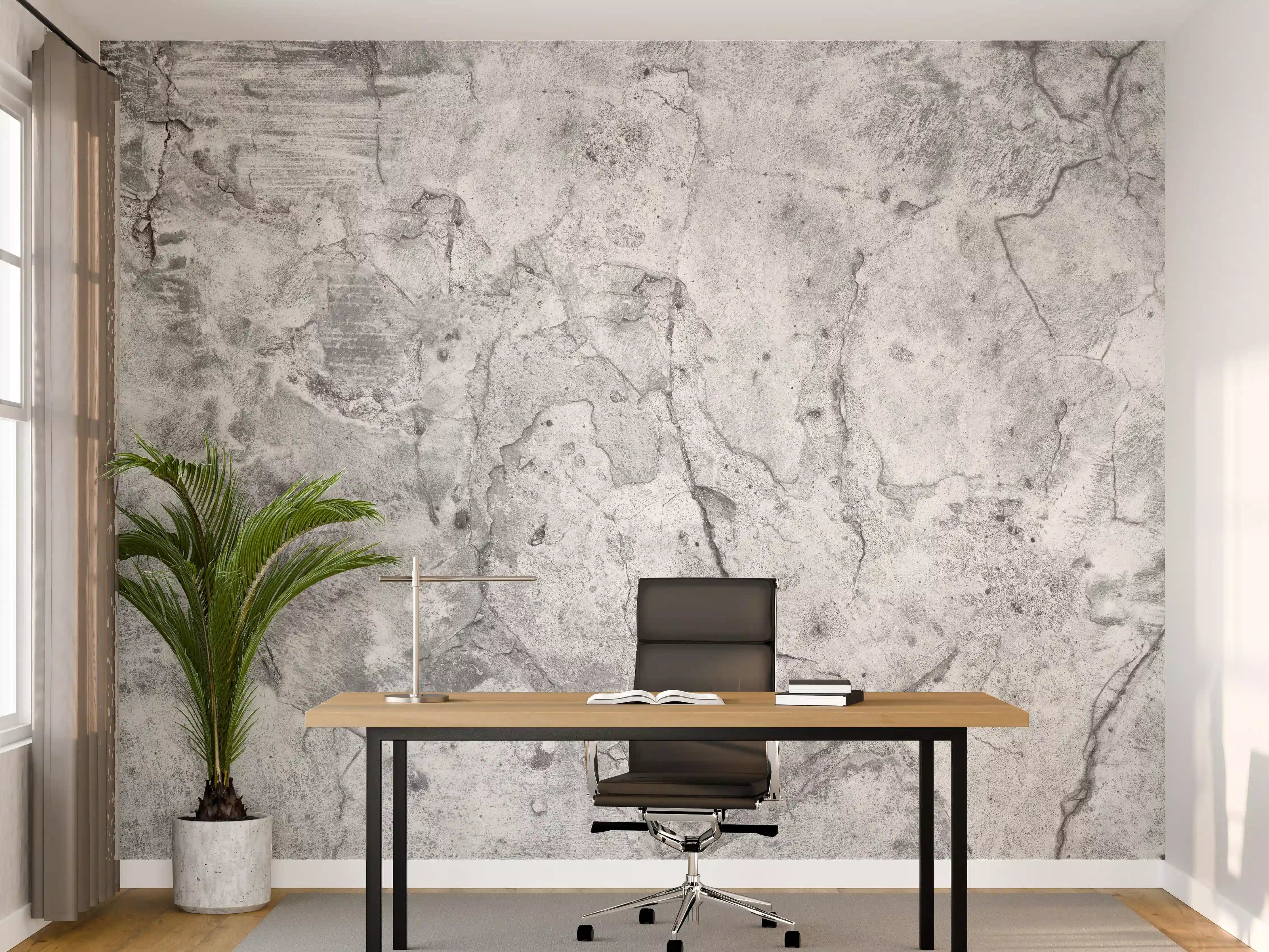 Büro Wandgestaltung - Veraltete hellgraue Betonwand