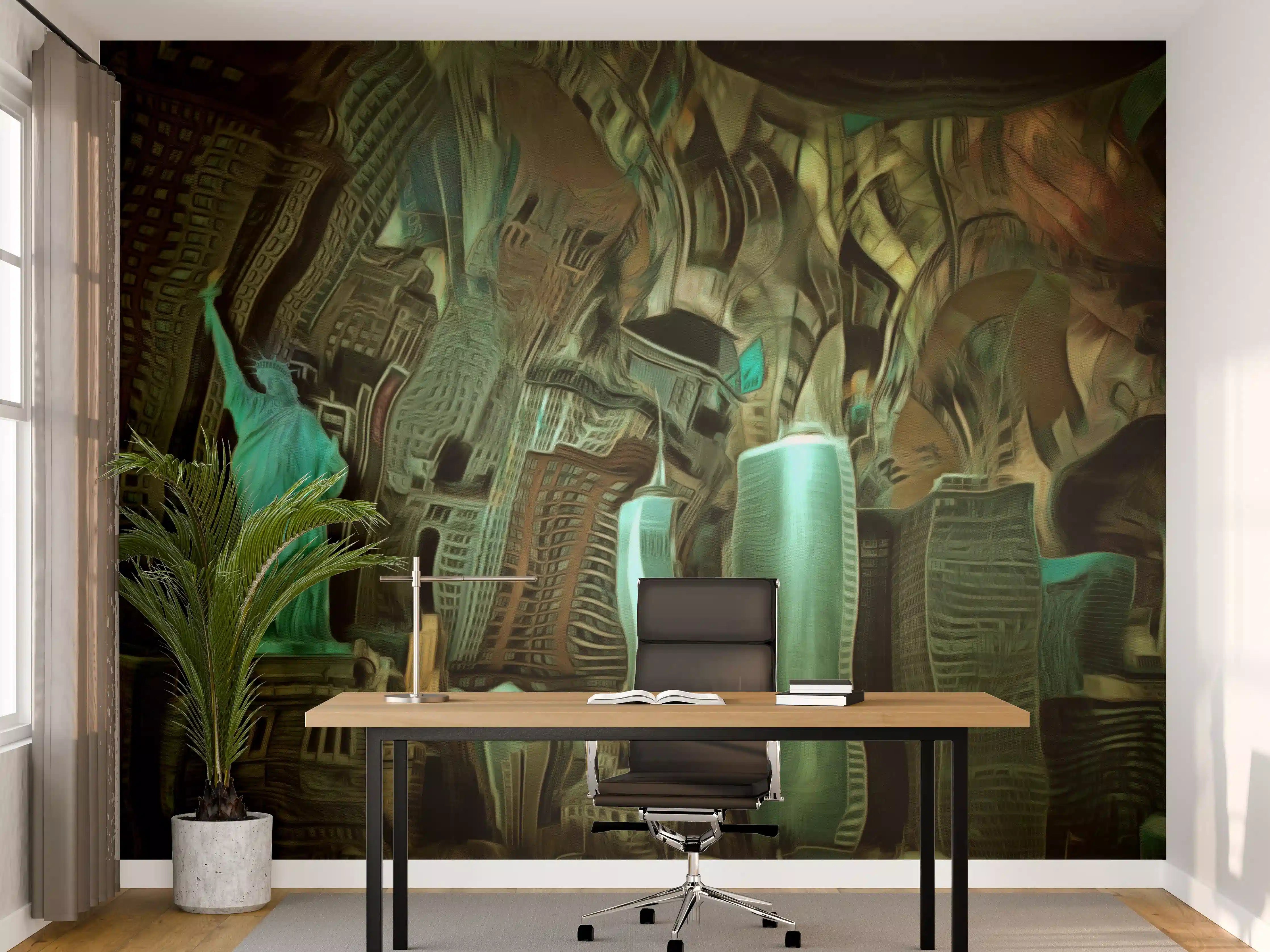 Büro Wandgestaltung - Verdrehtes Portrait - New York