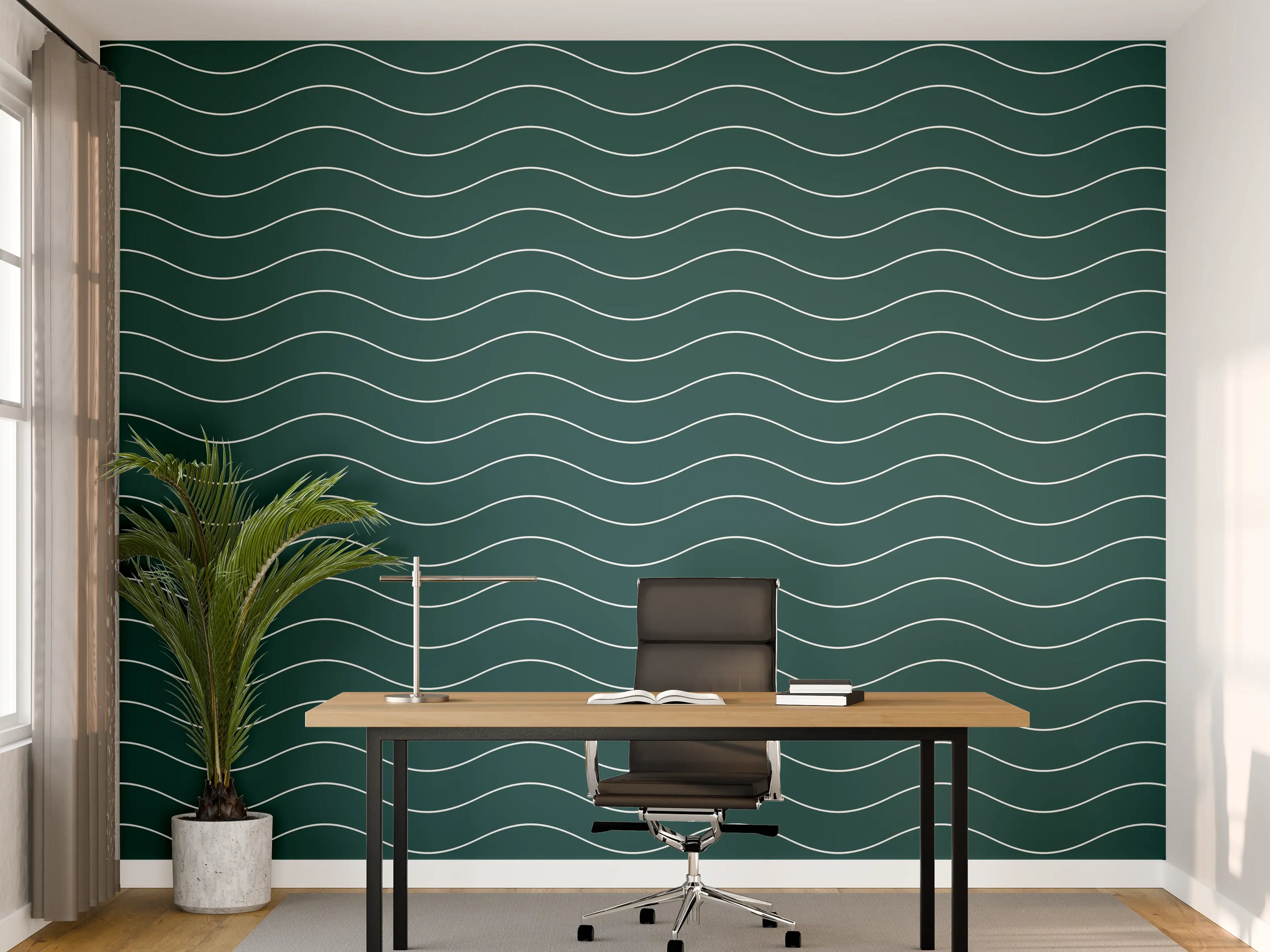 Büro Wandgestaltung - Verführerisches Petrol-Design