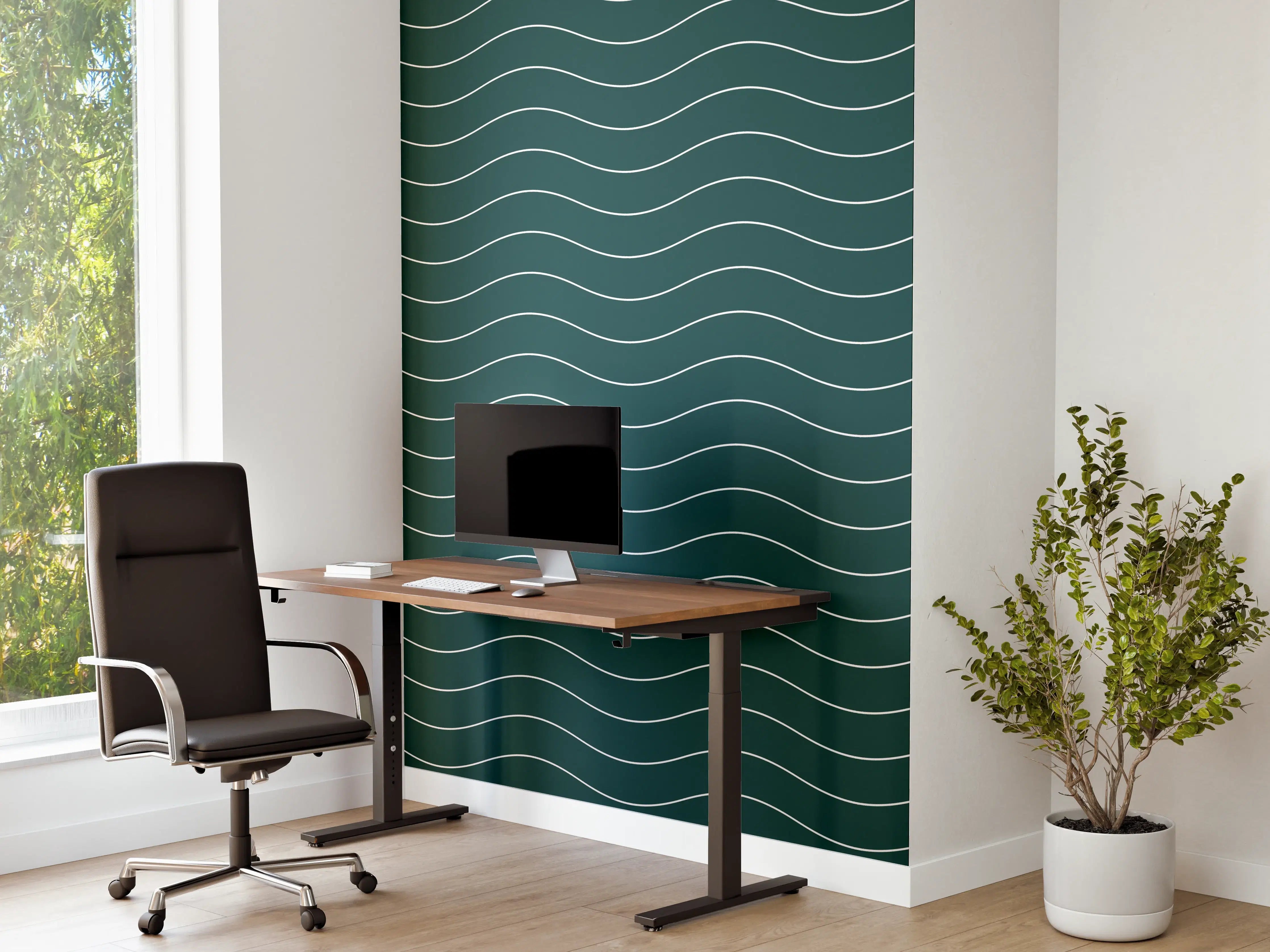 Büro Wandgestaltung - Verführerisches Petrol-Design