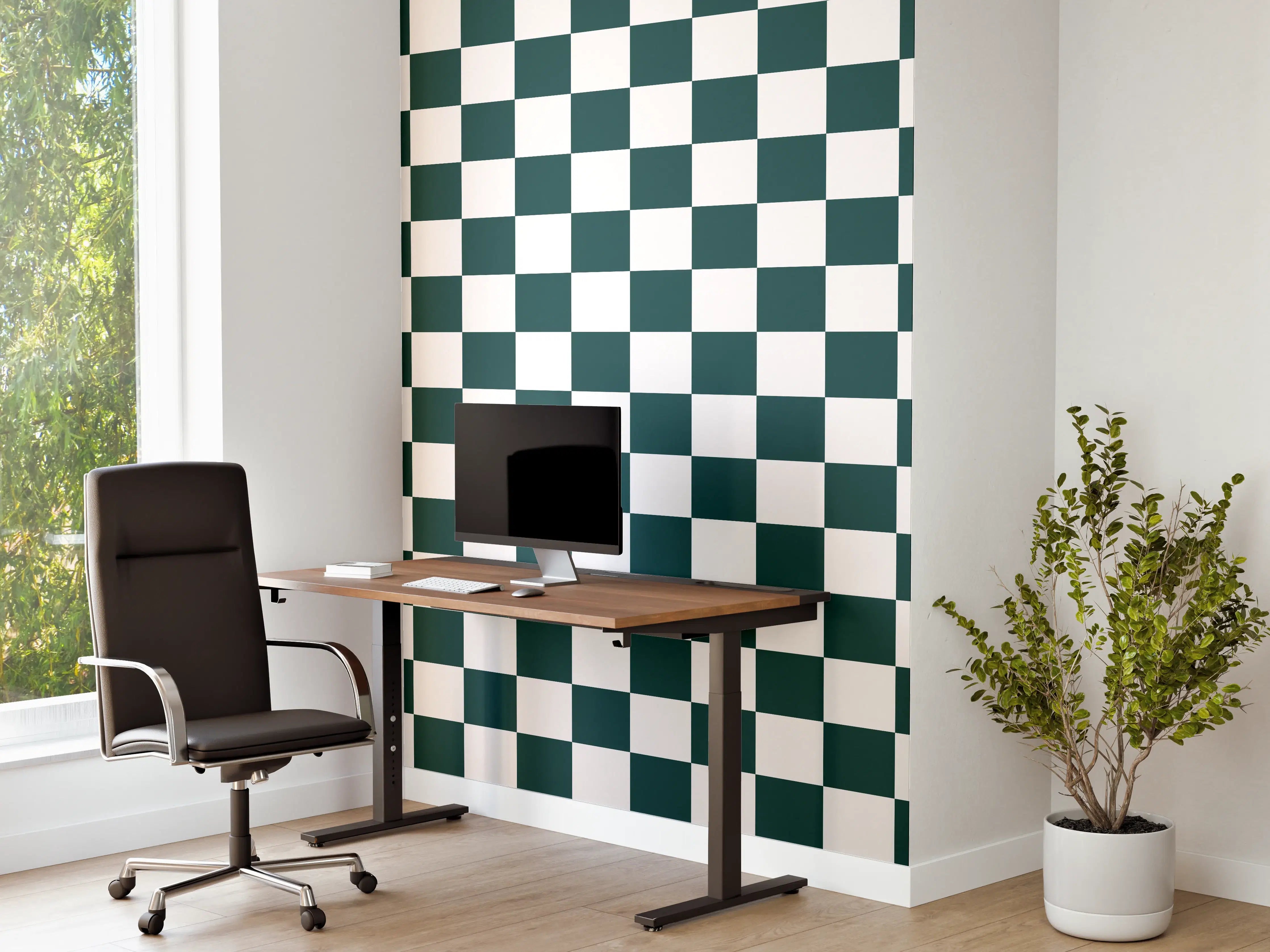 Büro Wandgestaltung - Verkehrsgelbes Retro - Verwandlung