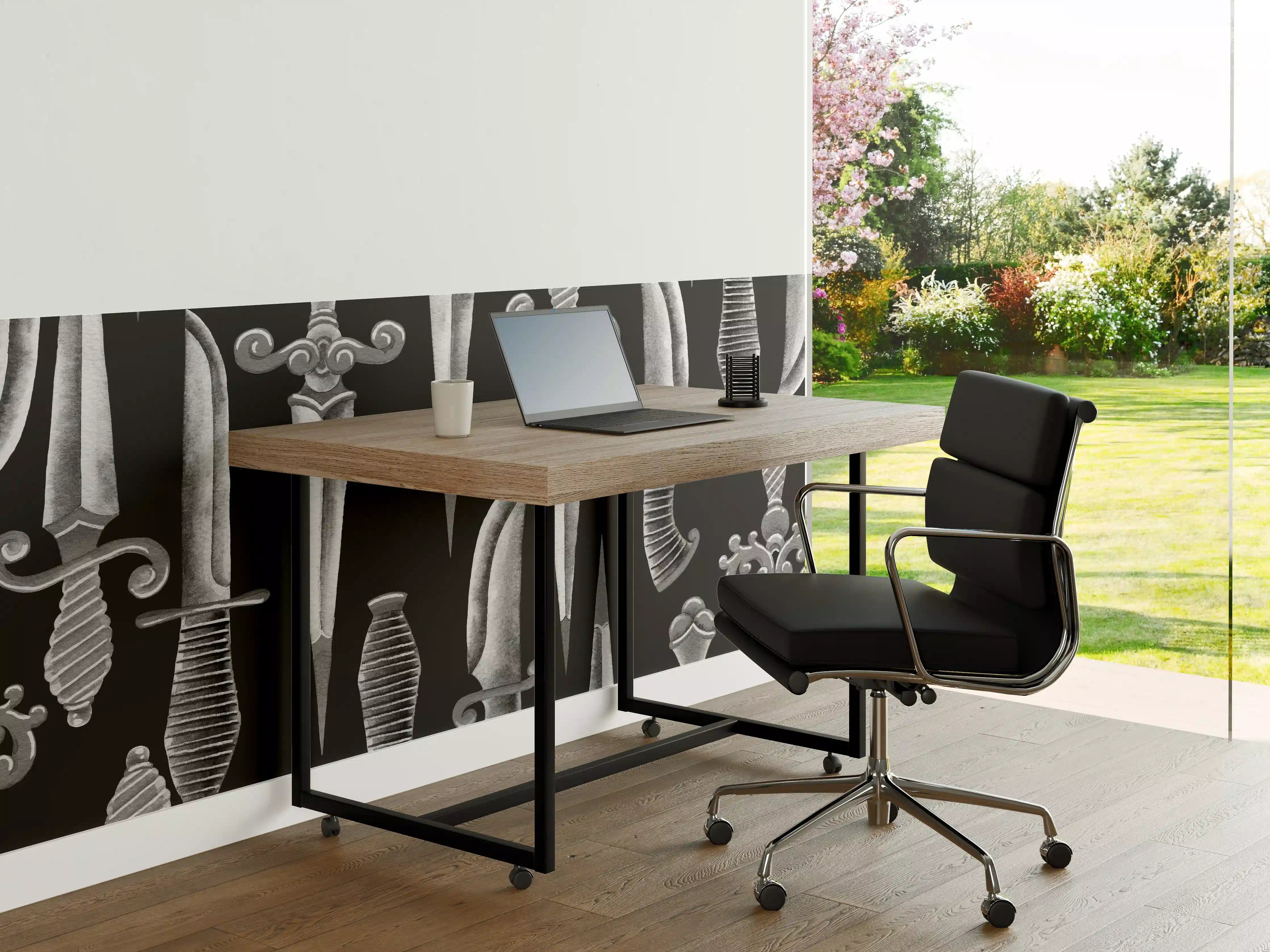 Büro Wandgestaltung - Verschnörkelte Messer in Aquarell