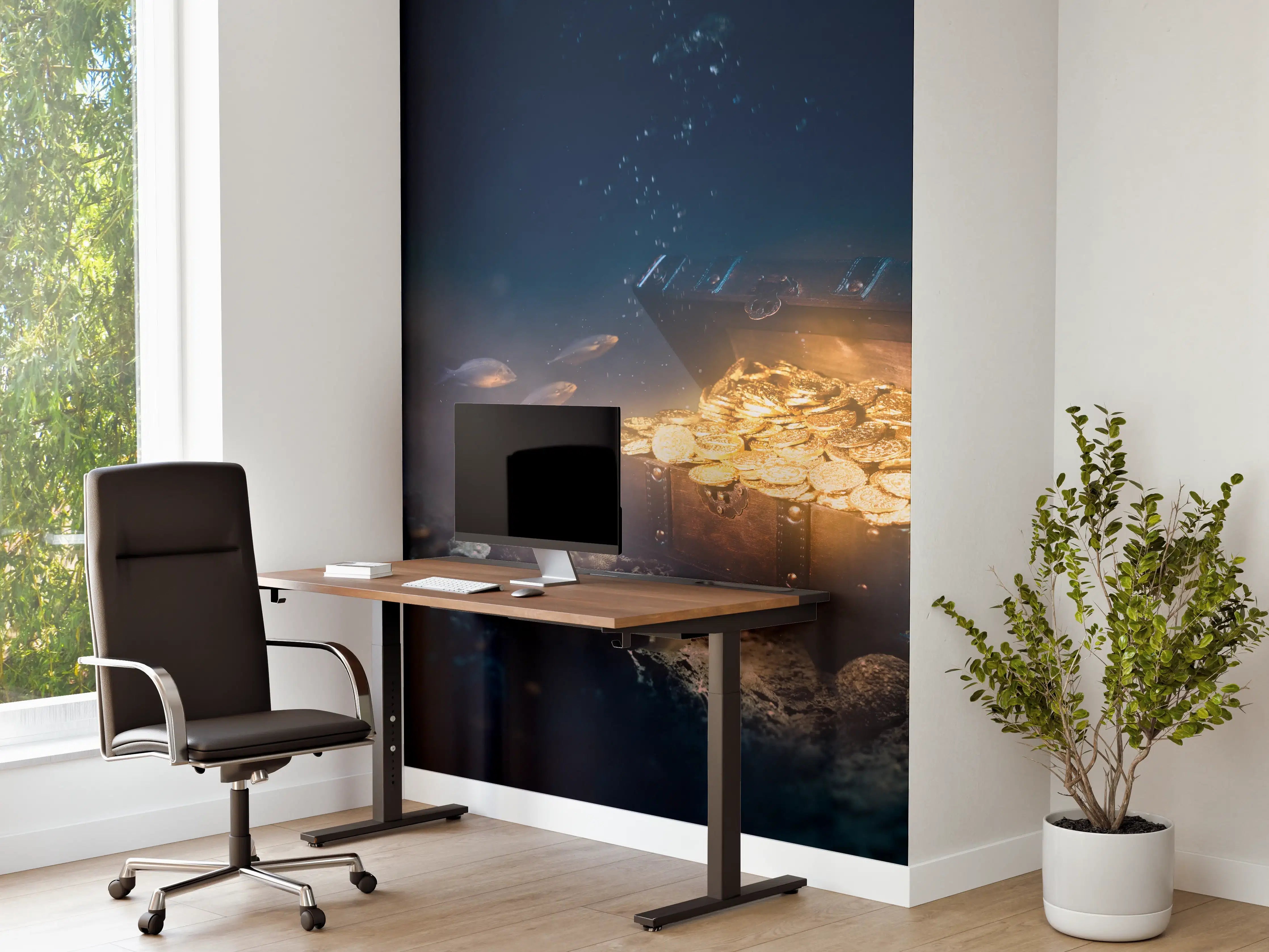 Büro Wandgestaltung - Versunkener Schatz auf dem Meeresgrund