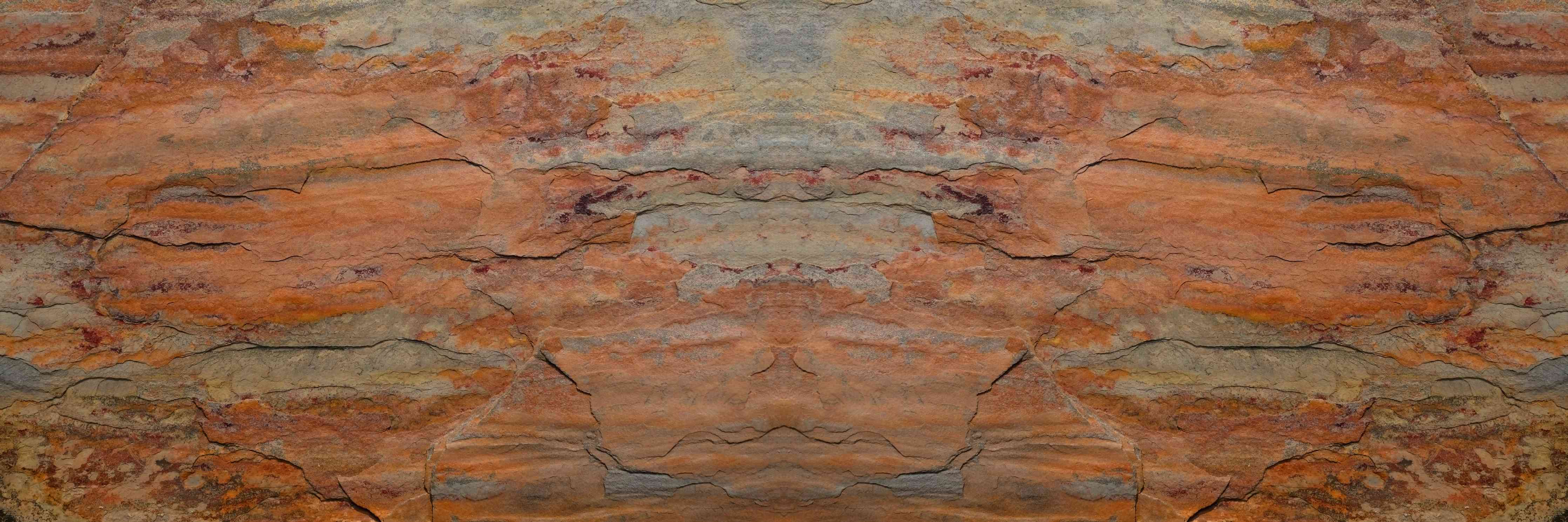 Büro Wandgestaltung-Verwitterte Steinwand in Panorama-Ansicht