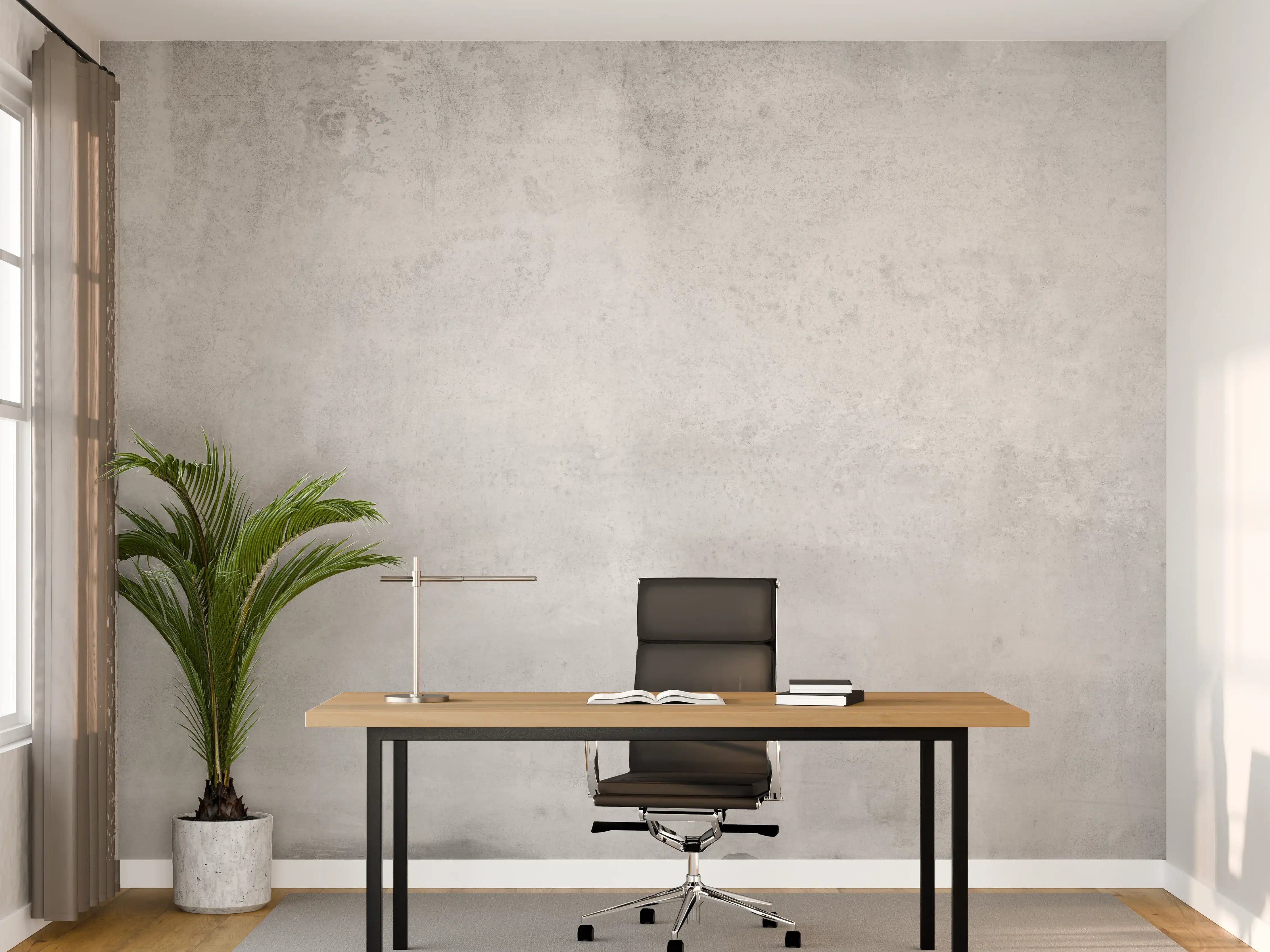 Büro Wandgestaltung - Verwitterte graue Zementwand