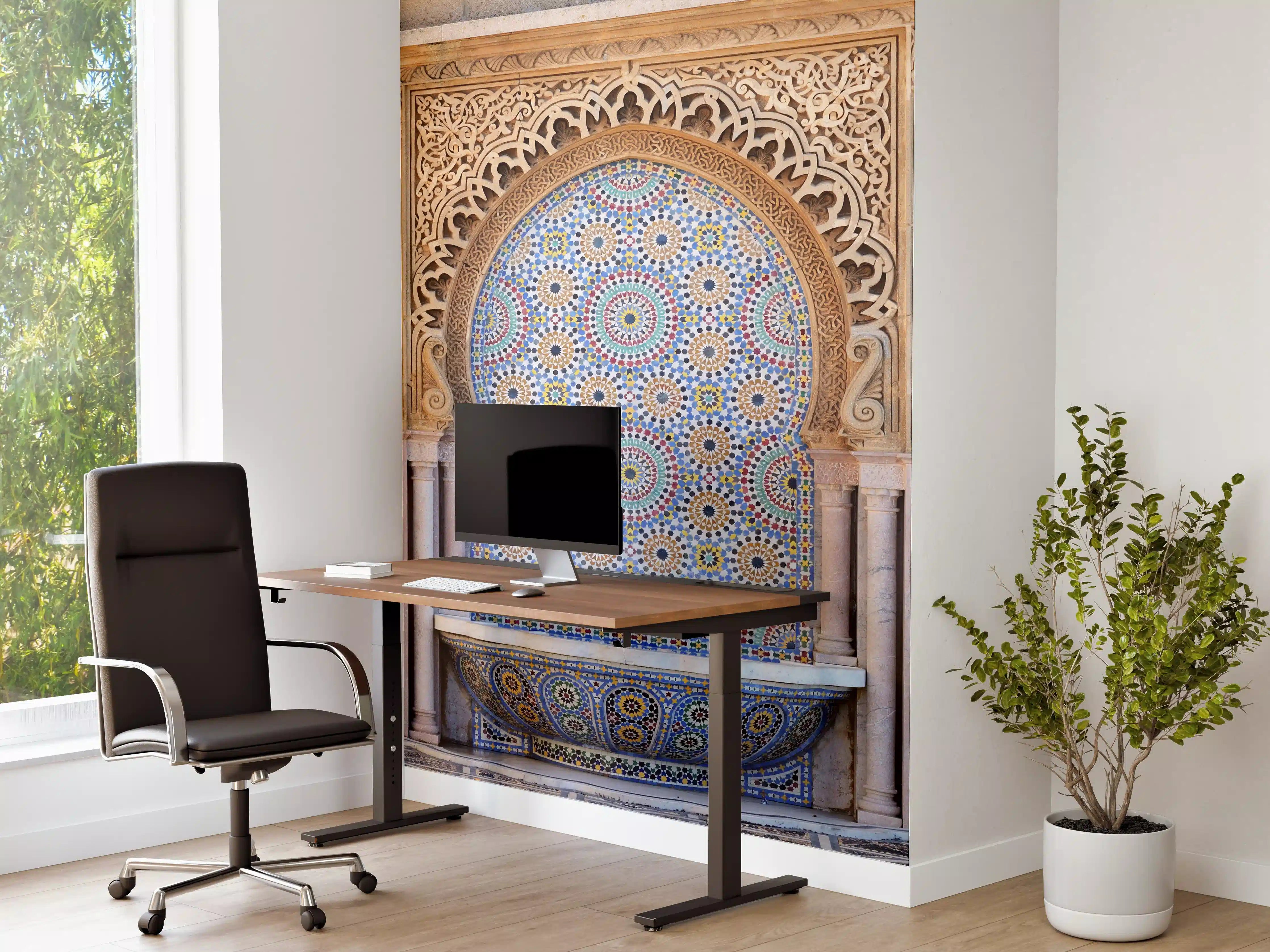 Büro Wandgestaltung - Verzierter Brunnen mit Mosaikfliesen in Rabat