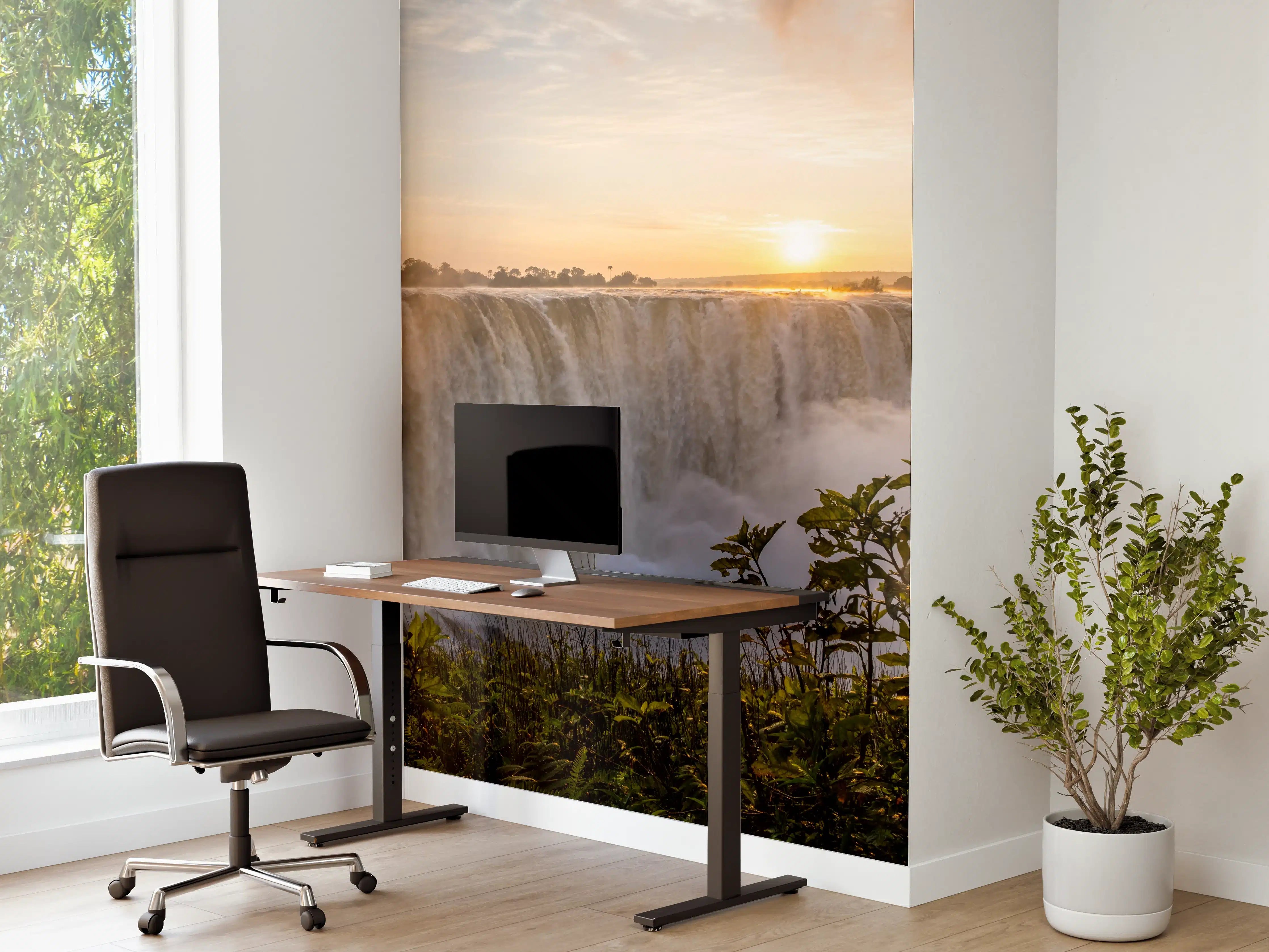 Büro Wandgestaltung - Victoriafälle bei Sonnenaufgang