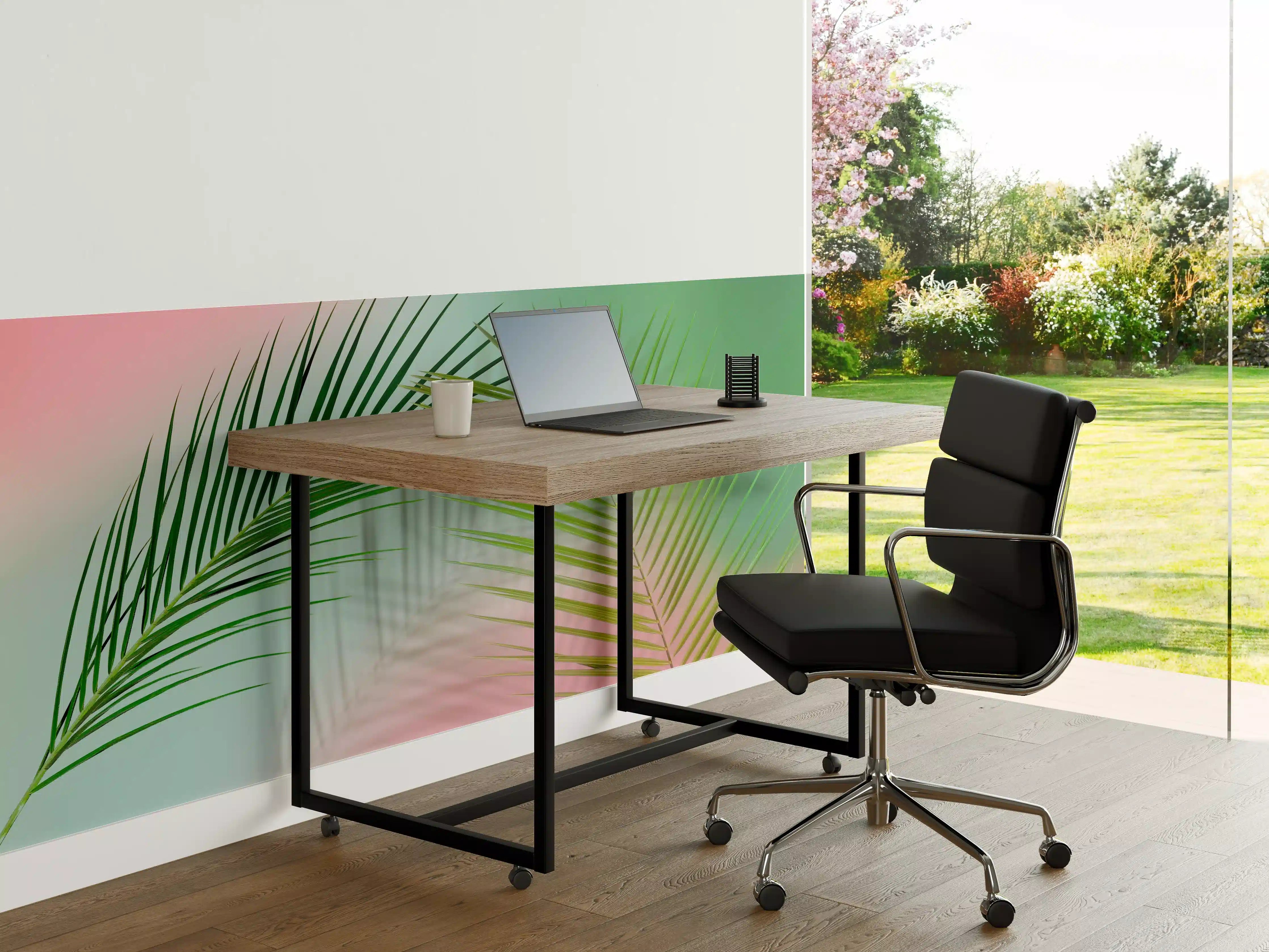 Büro Wandgestaltung - Vintage Darstellung von Palmzweigen