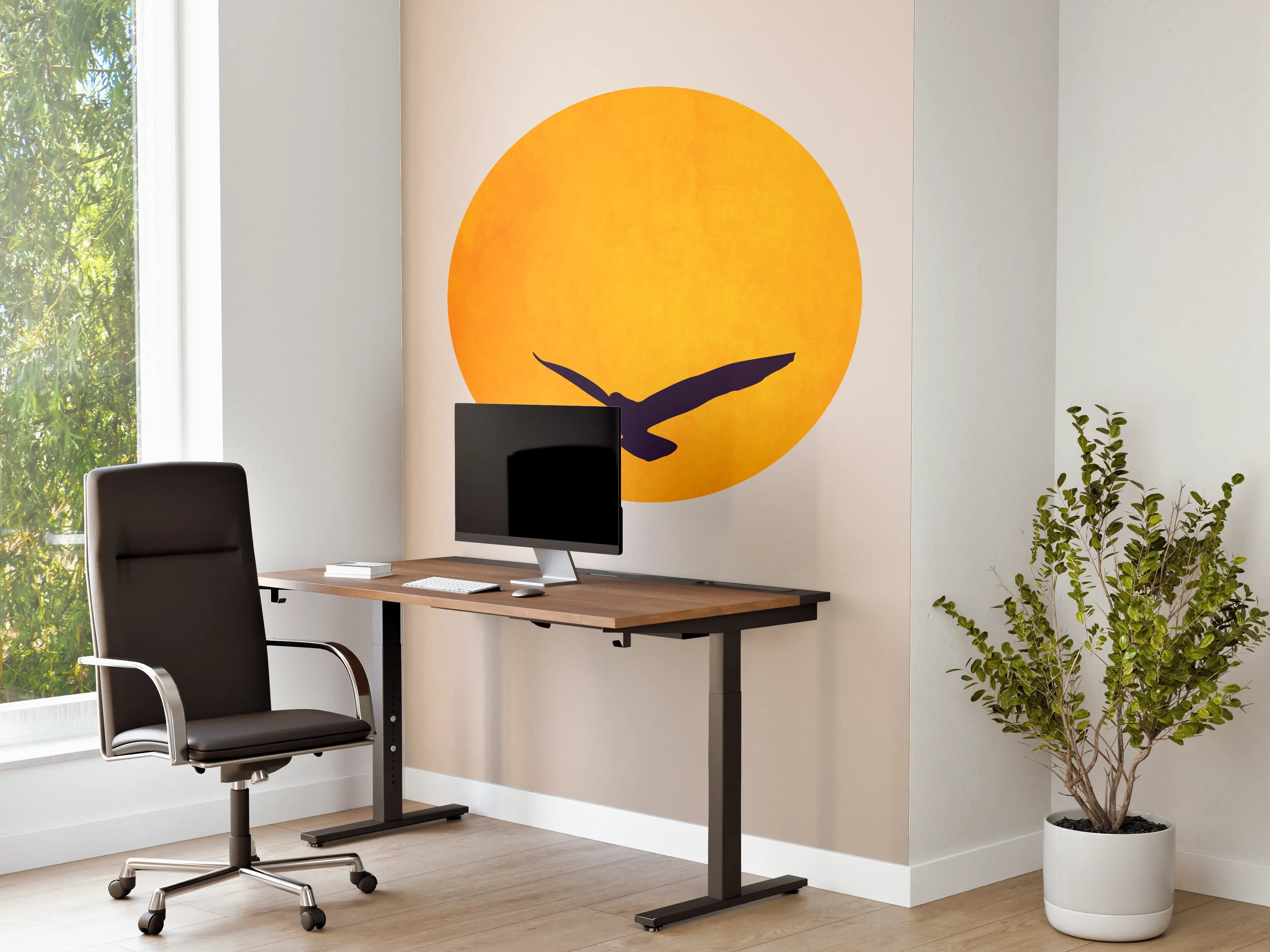 Büro Wandgestaltung - Vögel im Himmel - Grafik