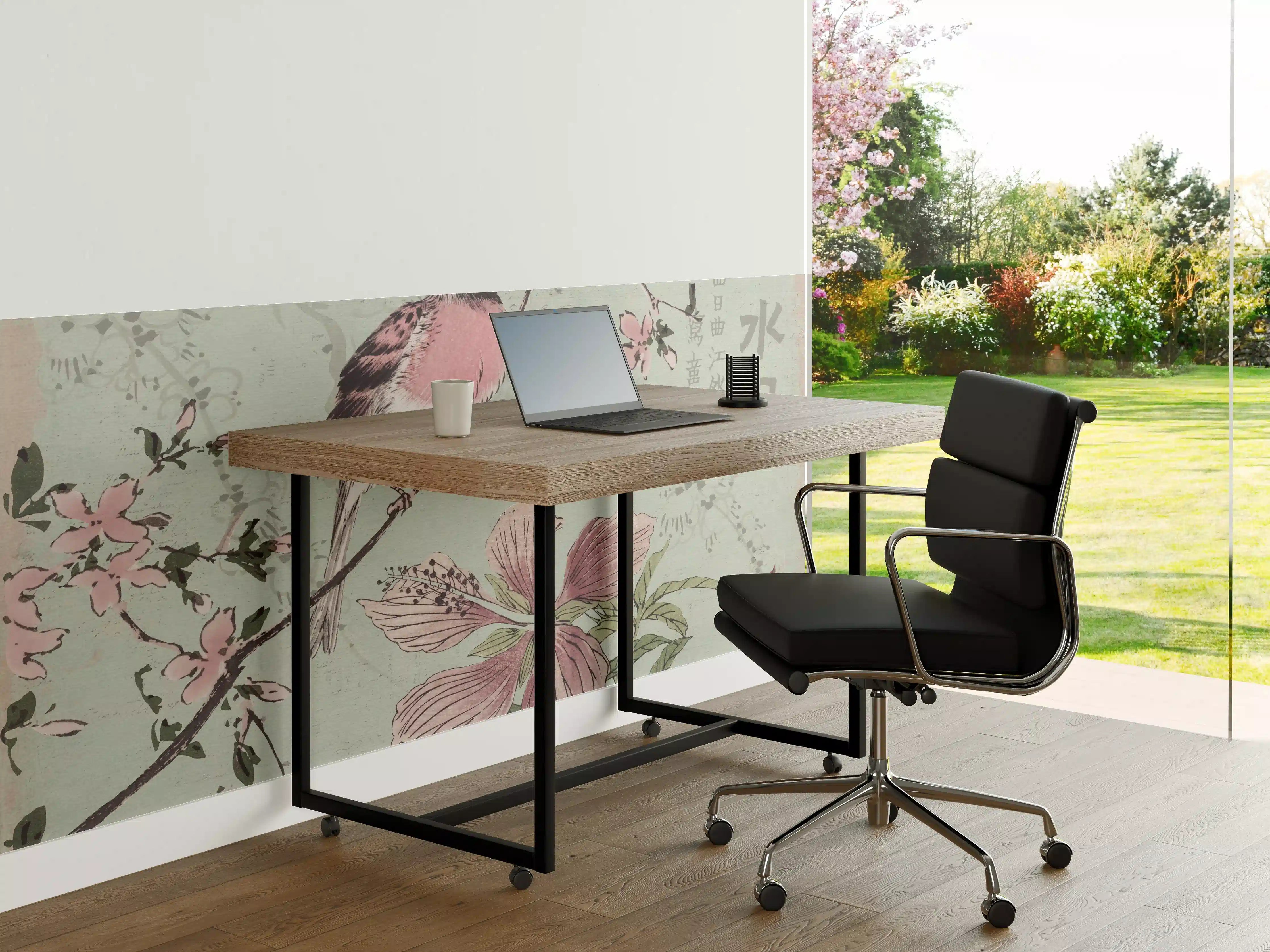 Büro Wandgestaltung - Vogel Zeichnung - Floral