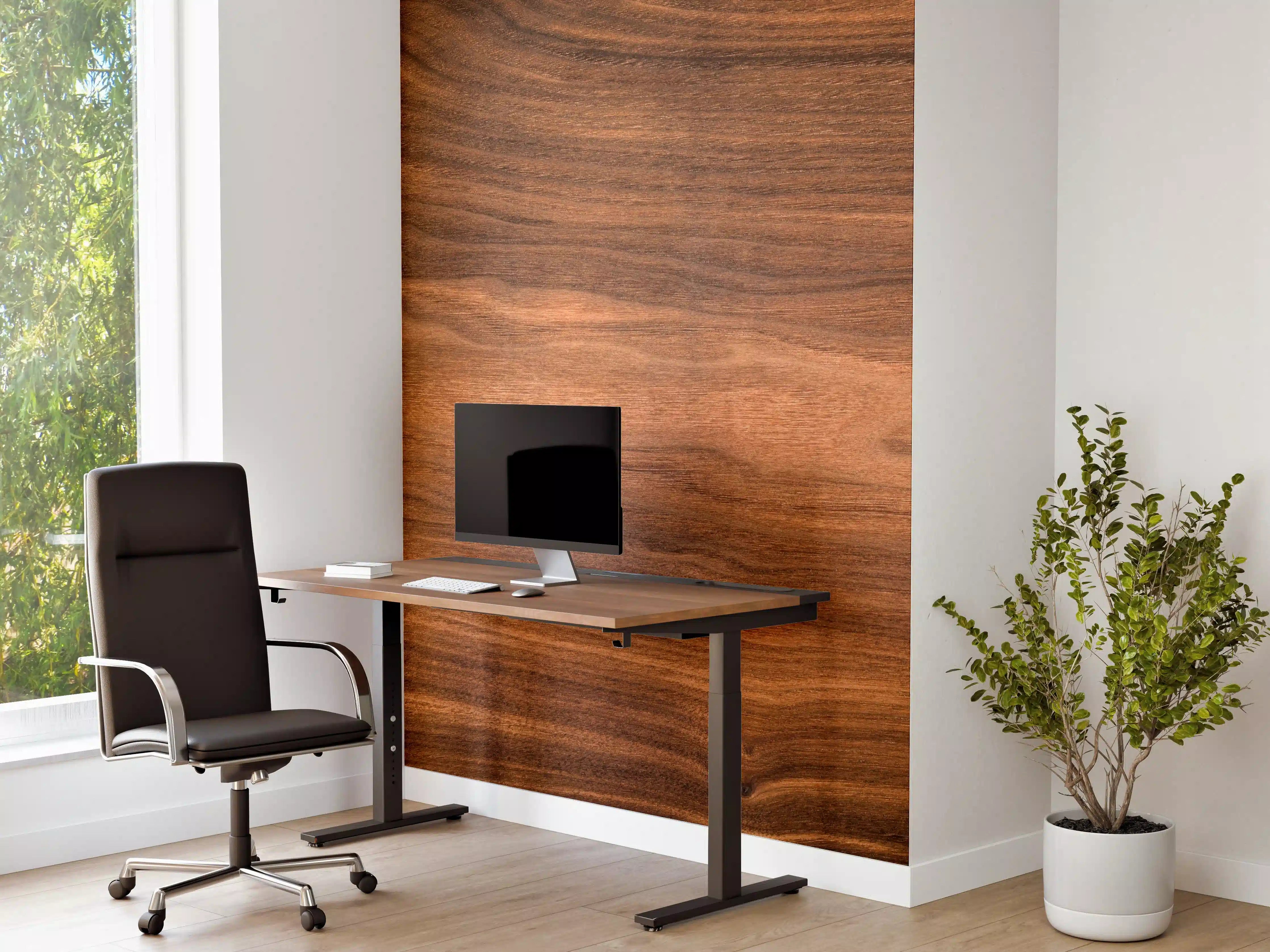 Büro Wandgestaltung - Walnussholz