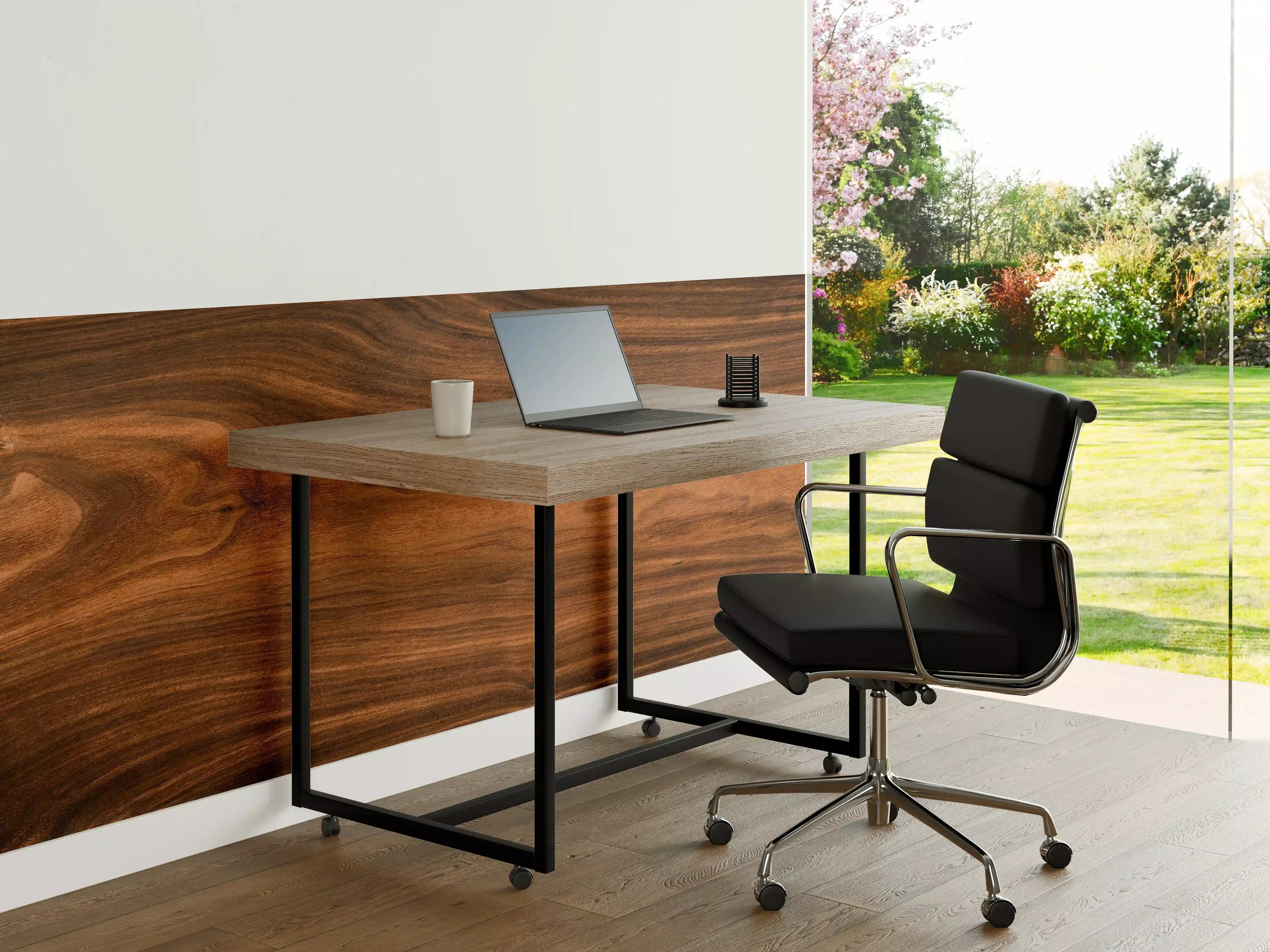 Büro Wandgestaltung - Walnussholz