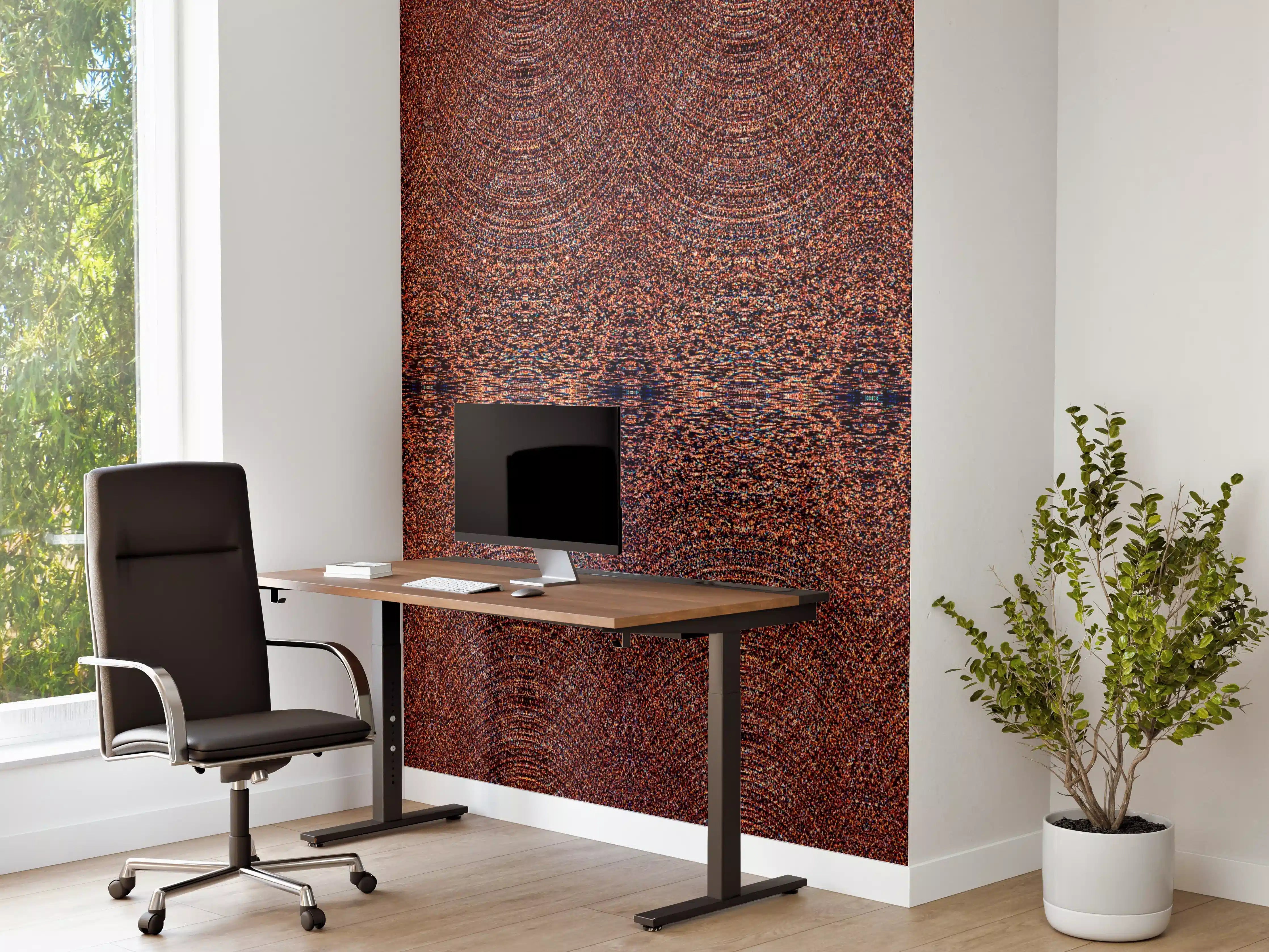 Büro Wandgestaltung - Warmer, detailreicher Brenn纹te