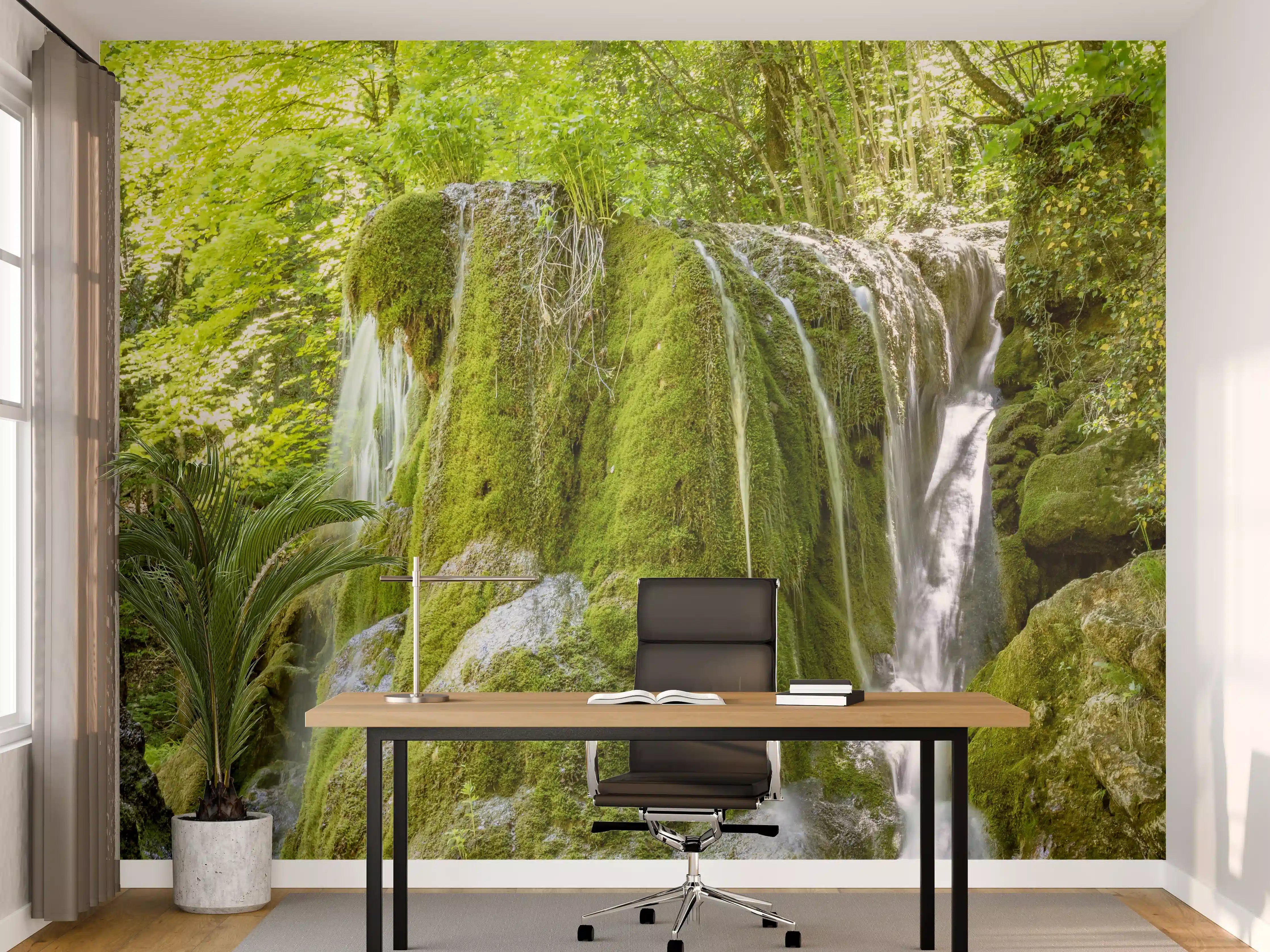 Büro Wandgestaltung - Wasserfall im Wald - Sevastopol