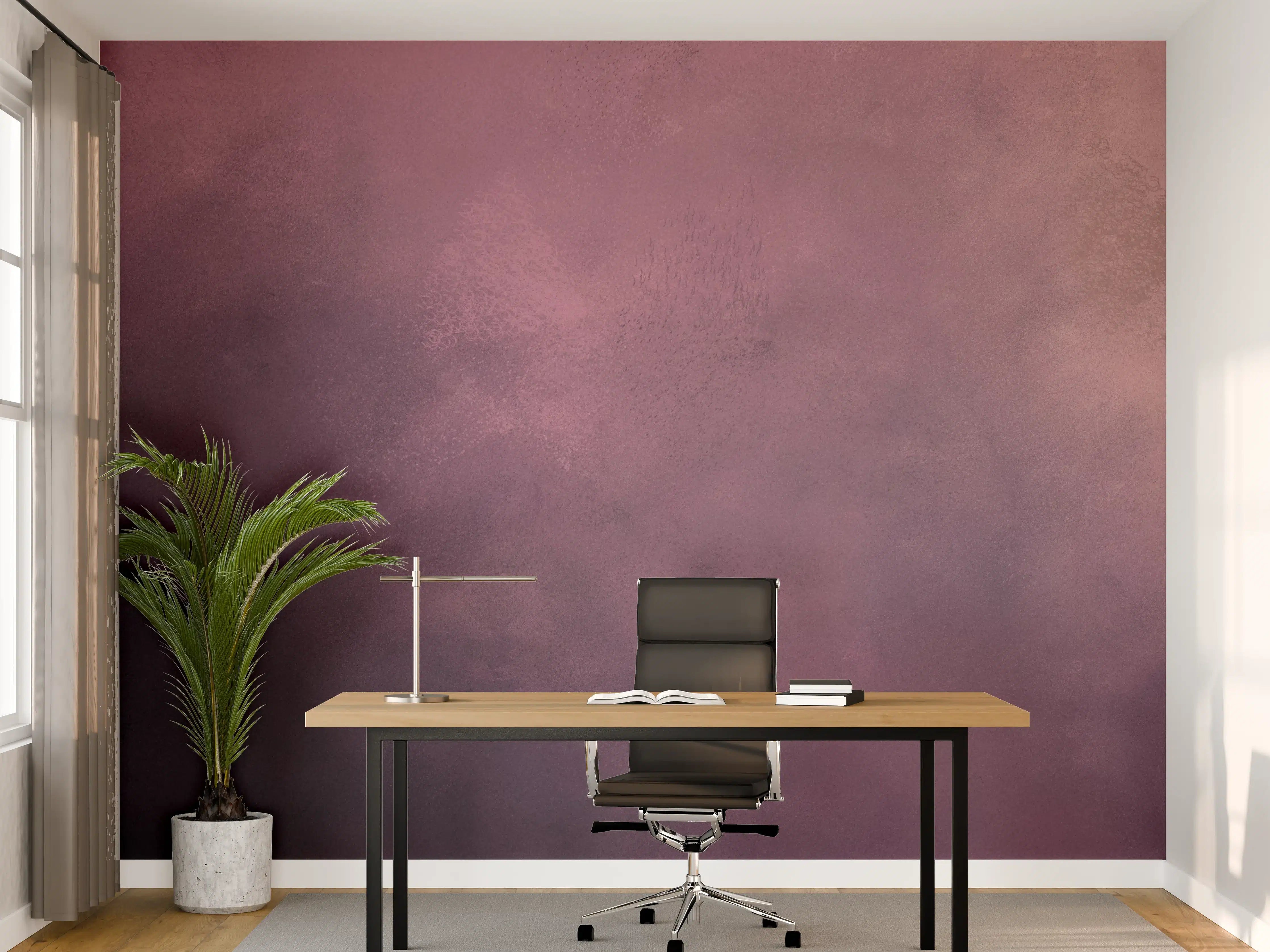 Büro Wandgestaltung - Weiche, verflochtene Farbverläufe in Pink und Grau