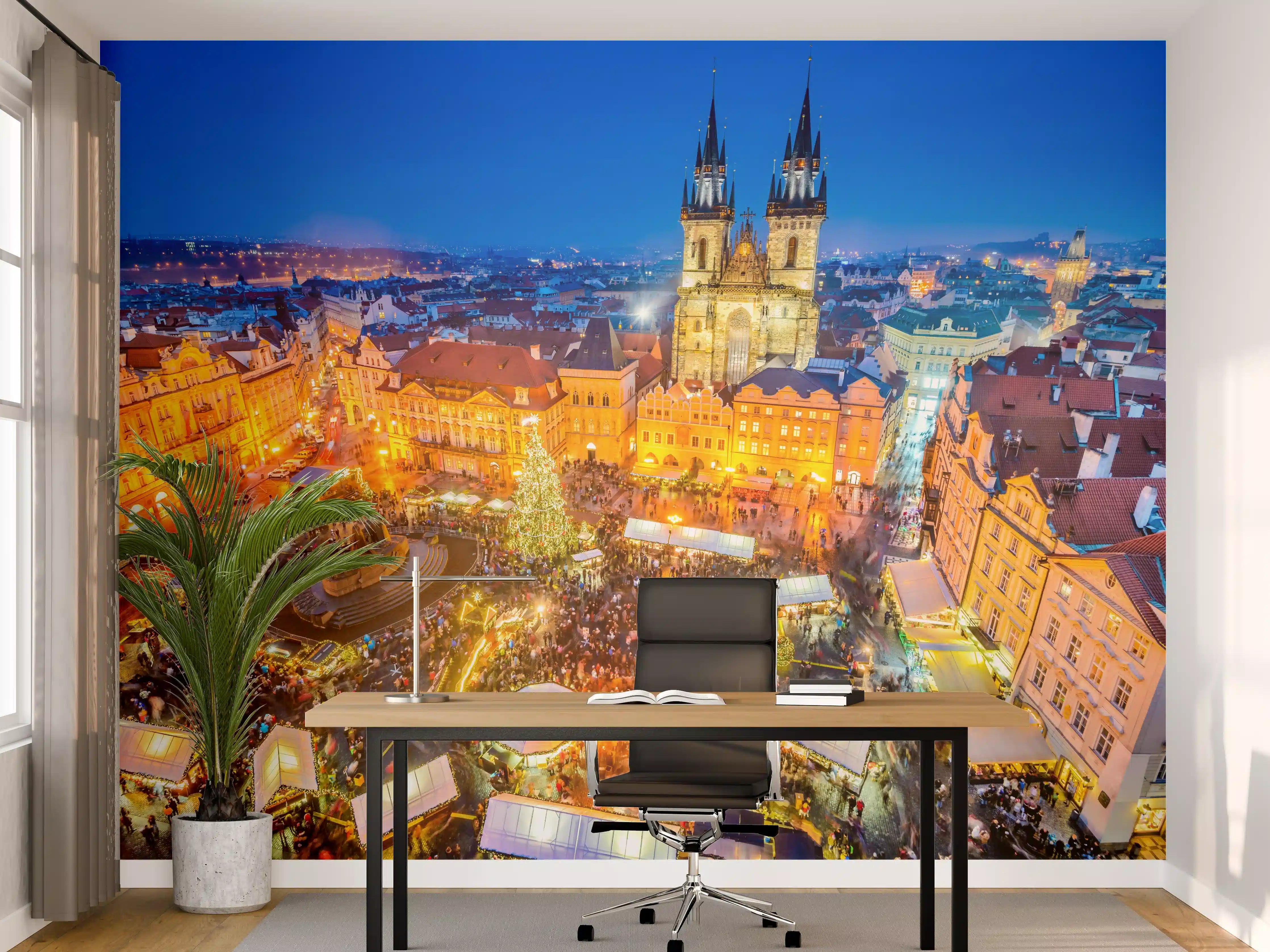 Büro Wandgestaltung - Weihnachtsmarkt in Prager Innenstadt