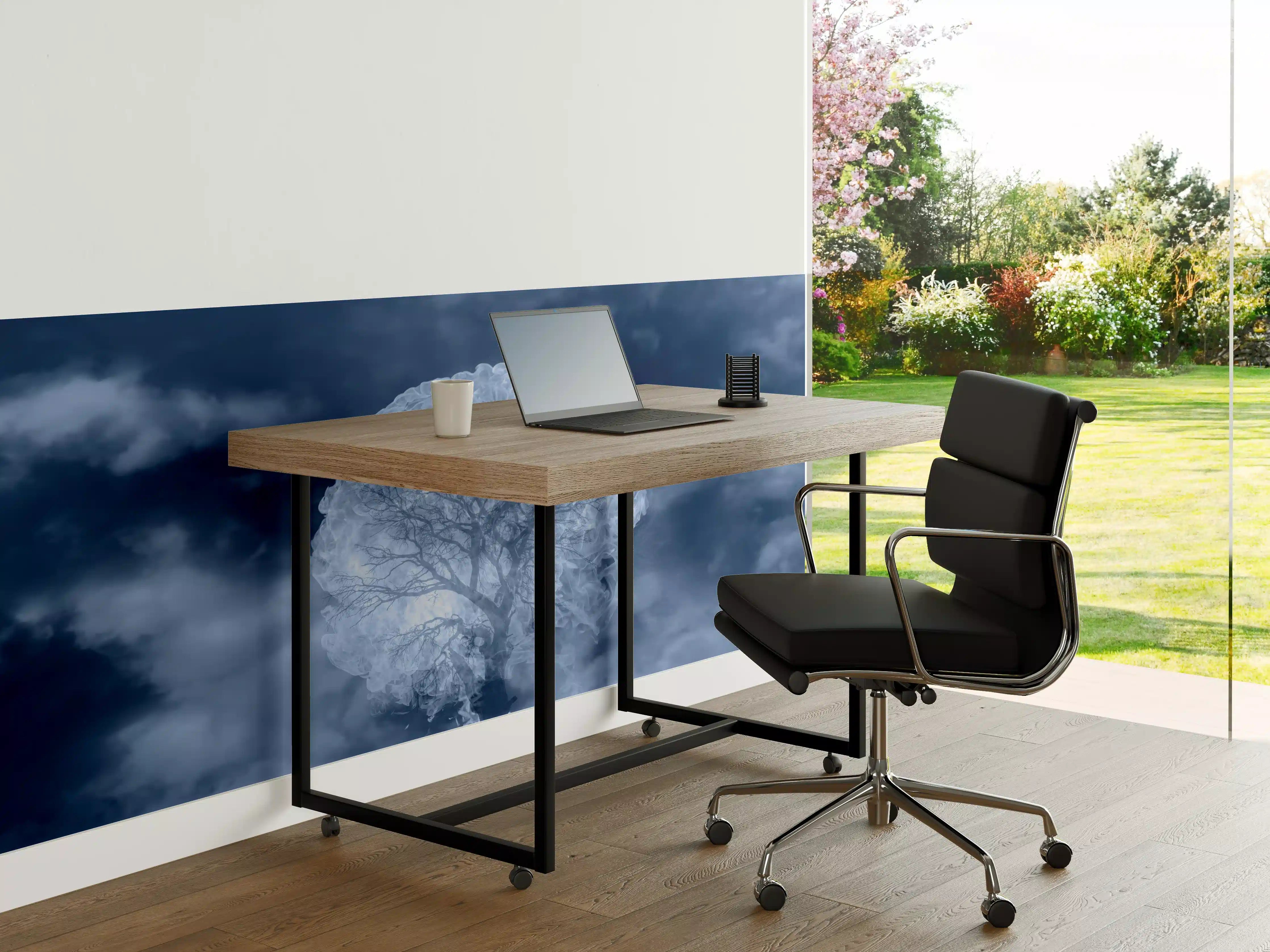 Büro Wandgestaltung - Weiß-Blauer Feuerbaum Himmel