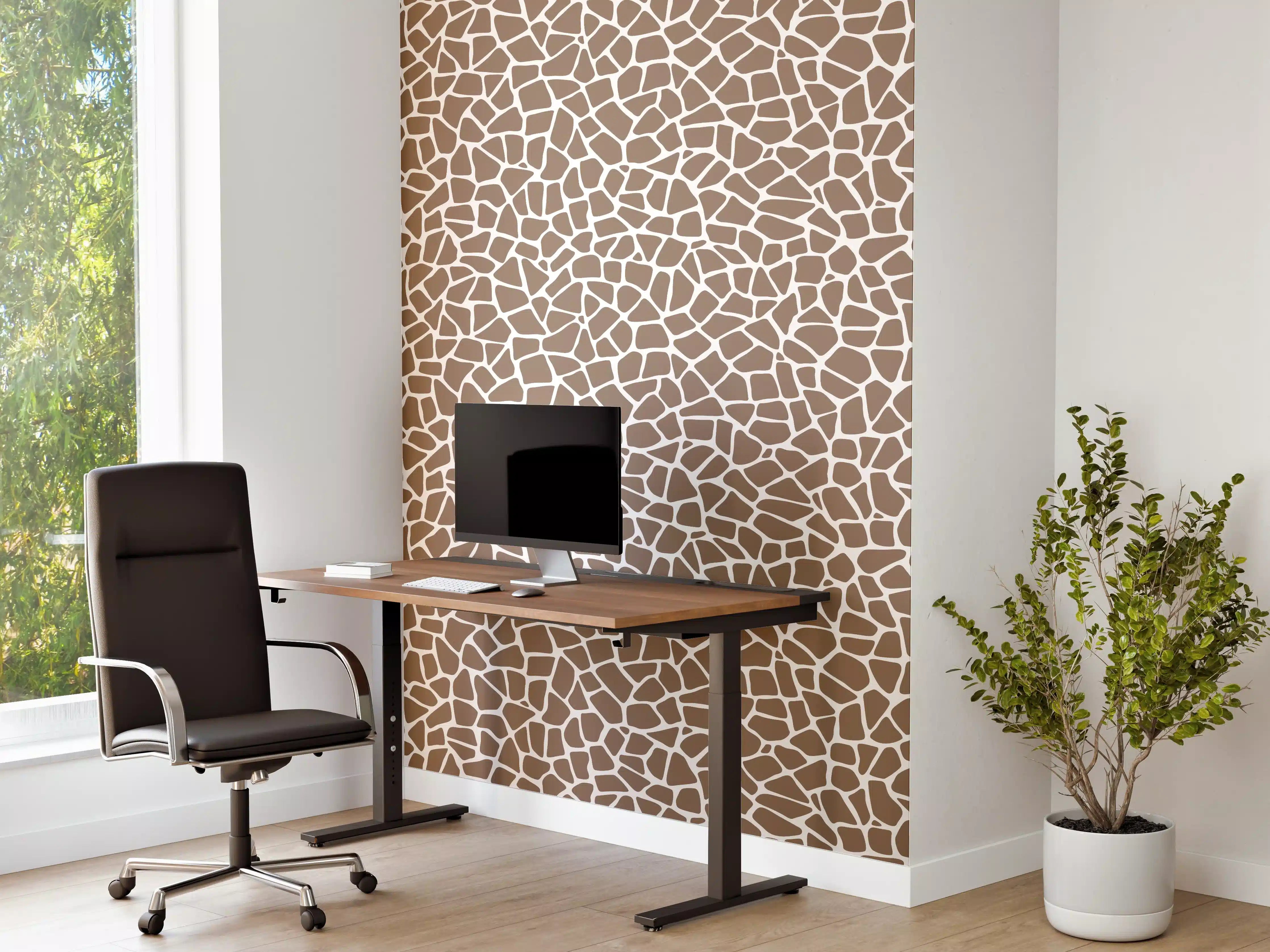 Büro Wandgestaltung - Weiß-Grau-Marmor mit feinen Nuancen und Textur