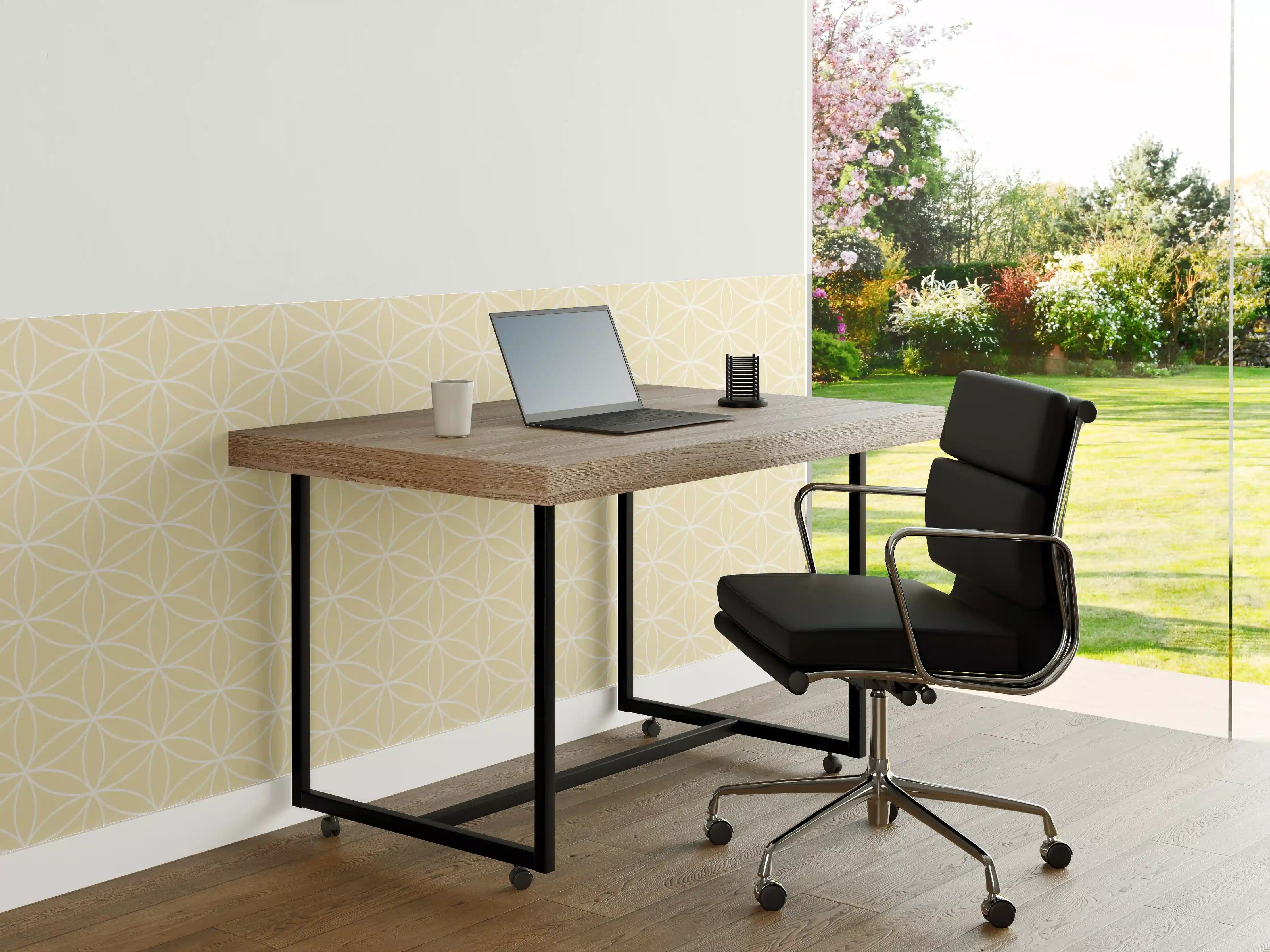 Büro Wandgestaltung - Weiß-Grau-Muster mit zarten Graunuancen