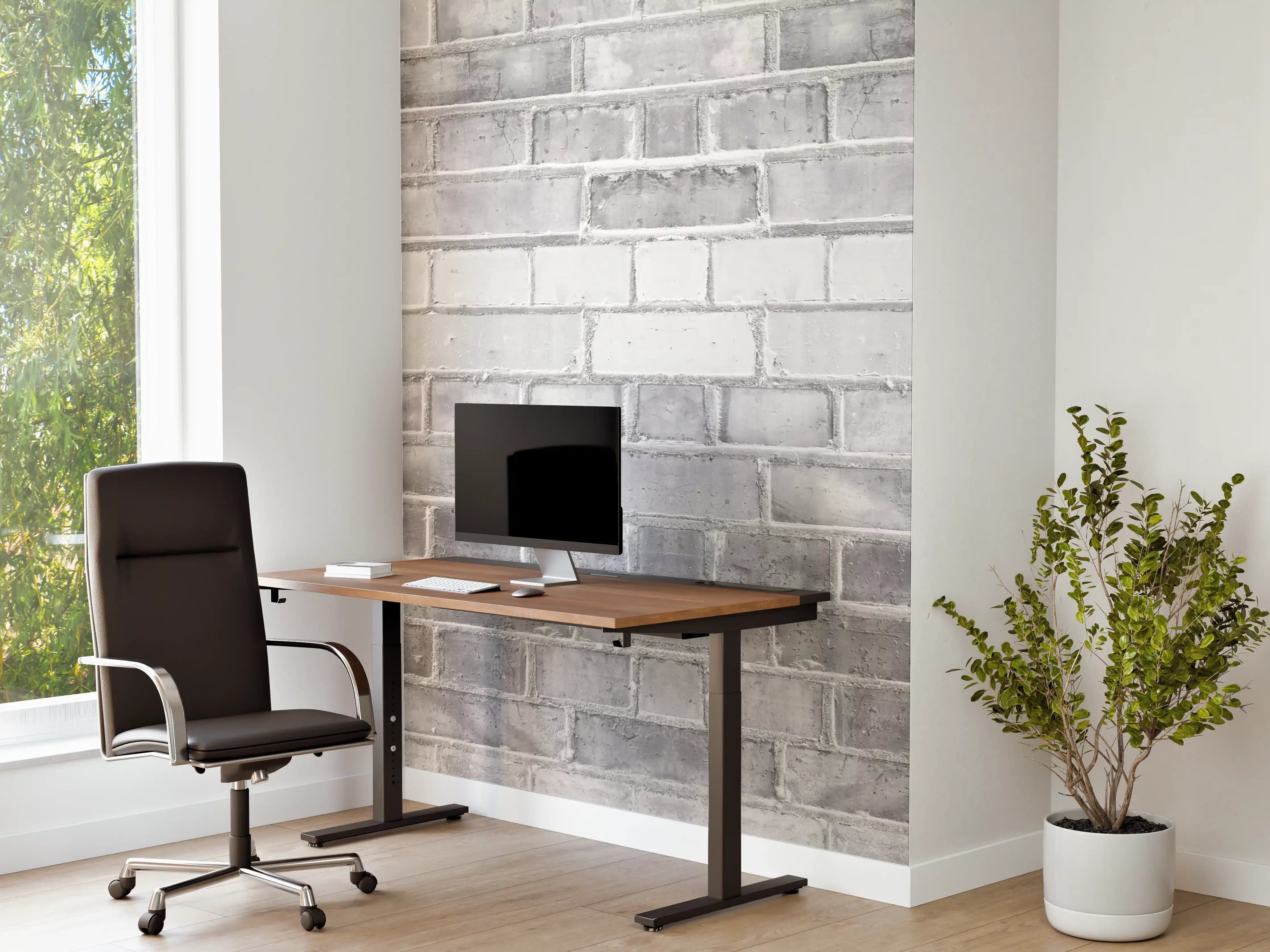 Büro Wandgestaltung - Weiß-Graue Backstein Wandtextur
