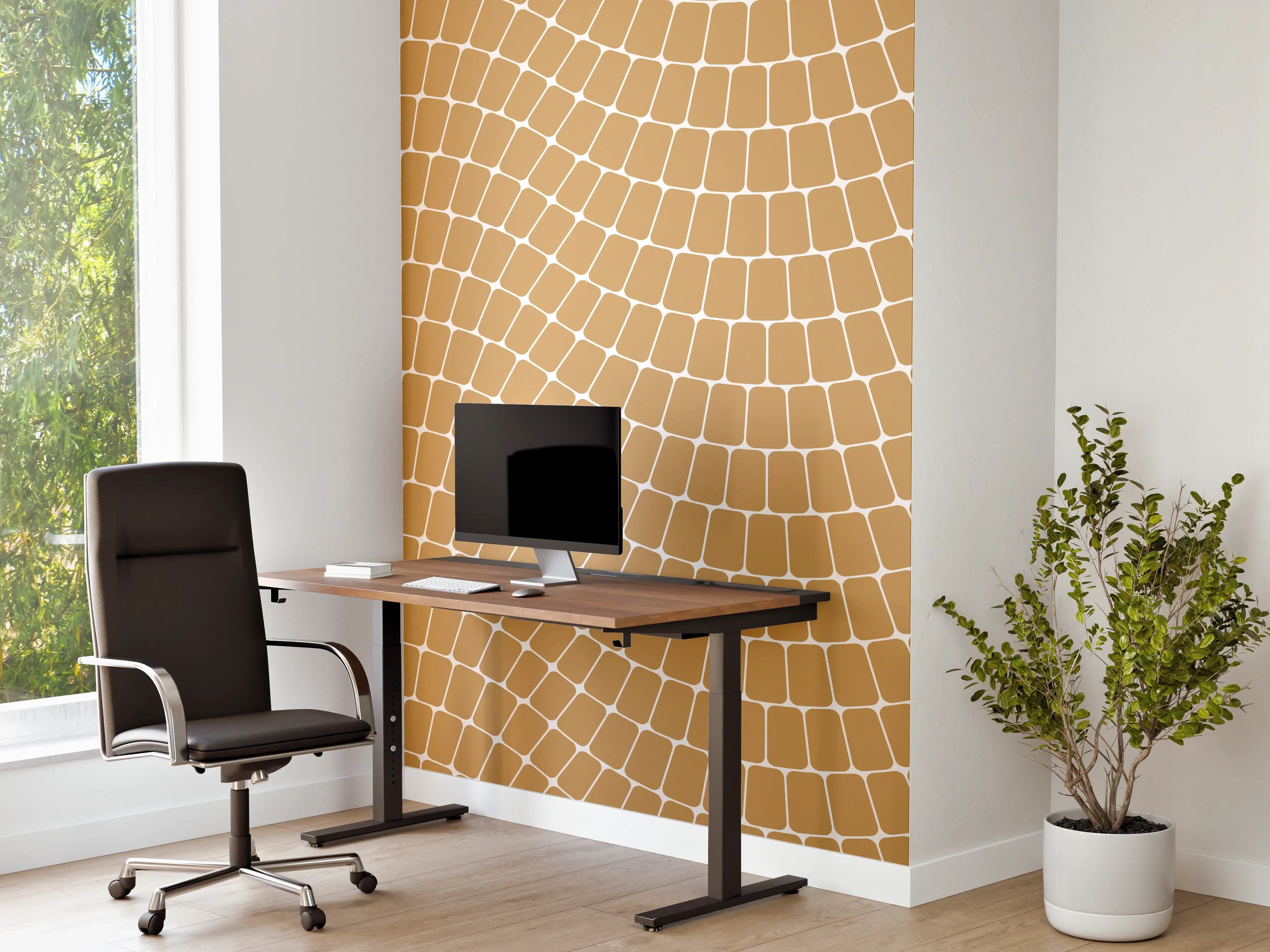 Büro Wandgestaltung - Weiß-Graue Wellen-Textur