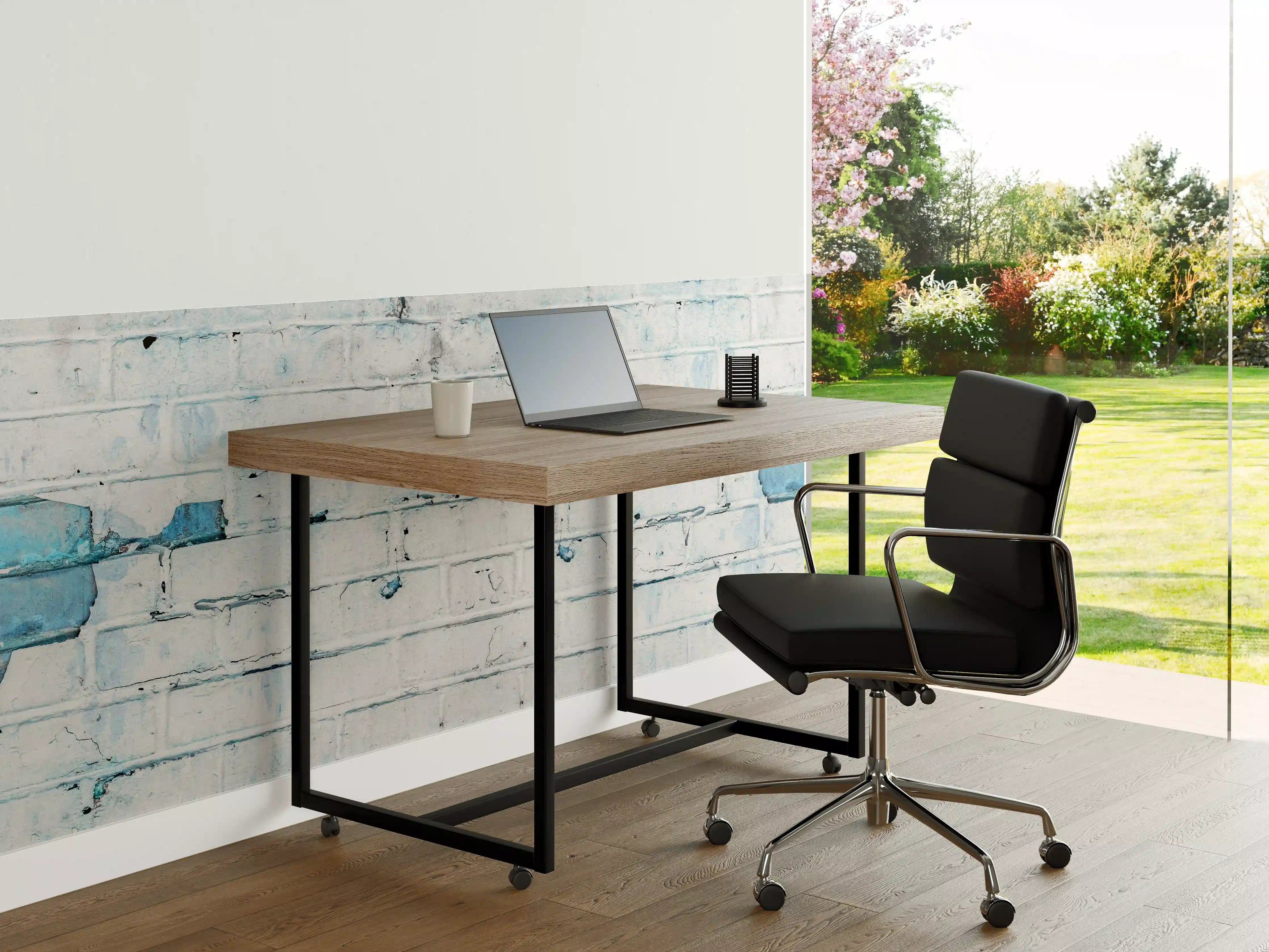 Büro Wandgestaltung - Weiß blau beschädigte Backsteinmauer