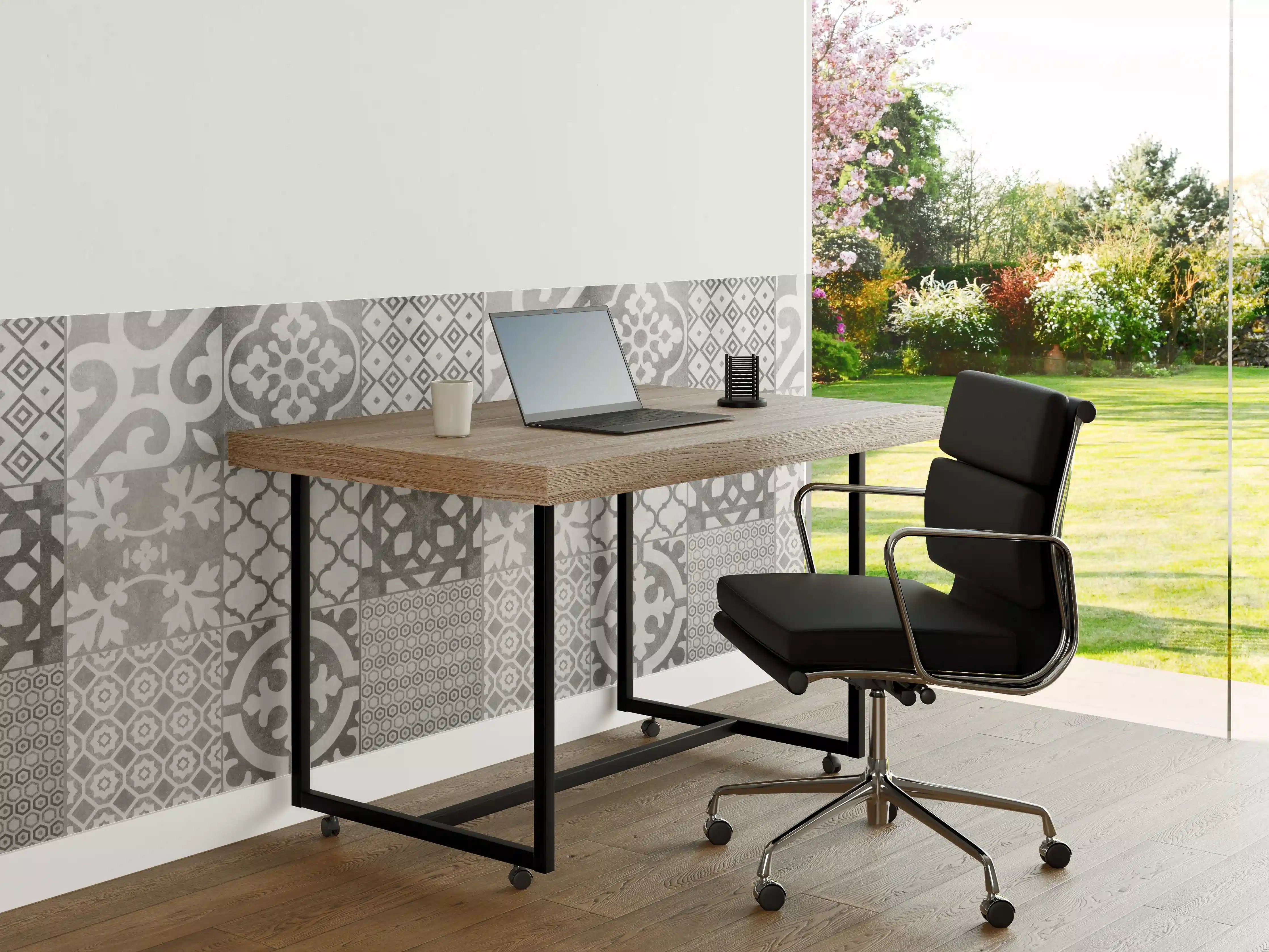Büro Wandgestaltung - Weiß graue vintage Fliesen