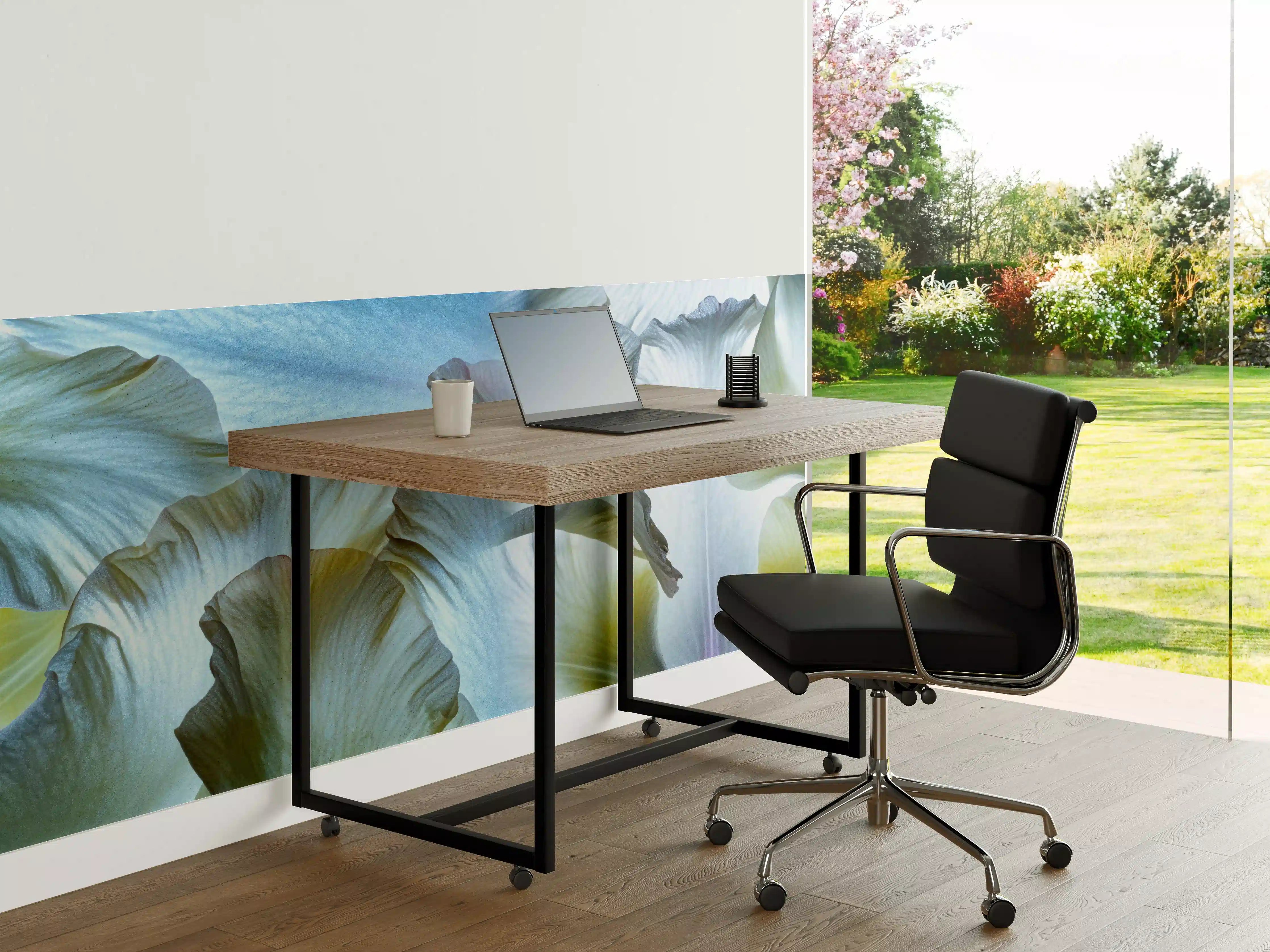 Büro Wandgestaltung - Weiße Blüten Petal Texture