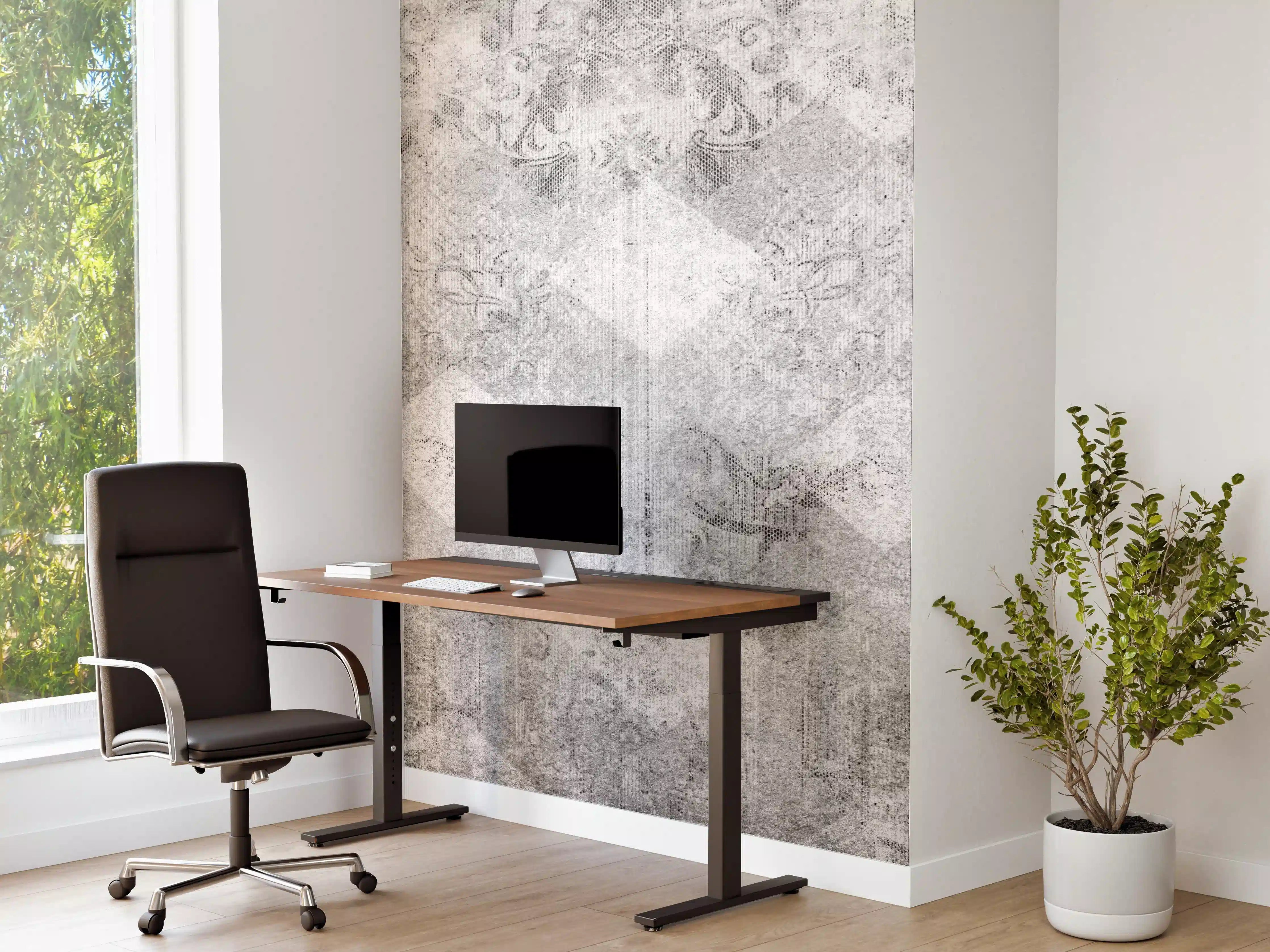 Büro Wandgestaltung - Weiße Grau-Marmor-Textur mit Muster