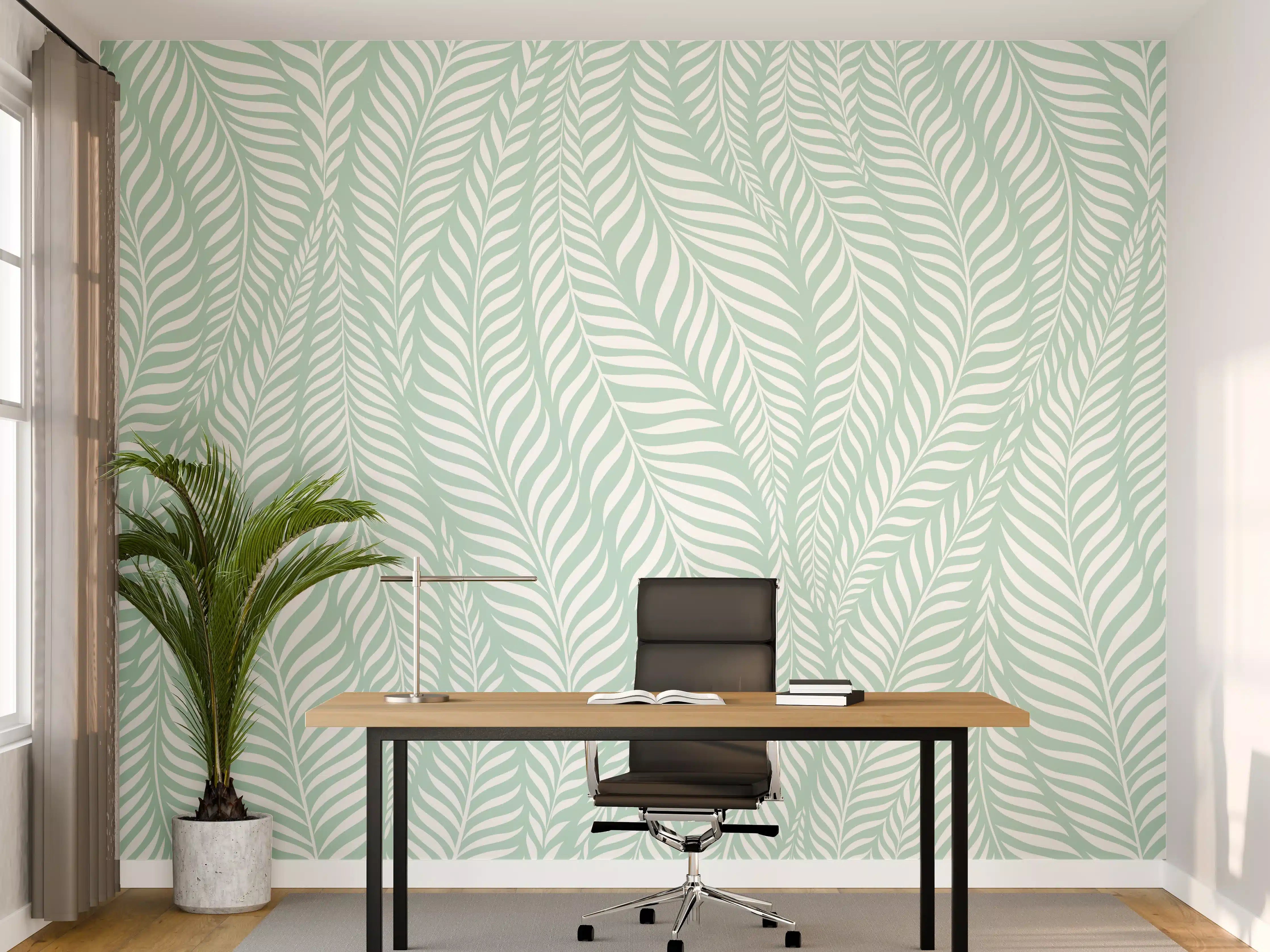 Büro Wandgestaltung - Weiße Marmor-Textur mit dezenten Graunuancen