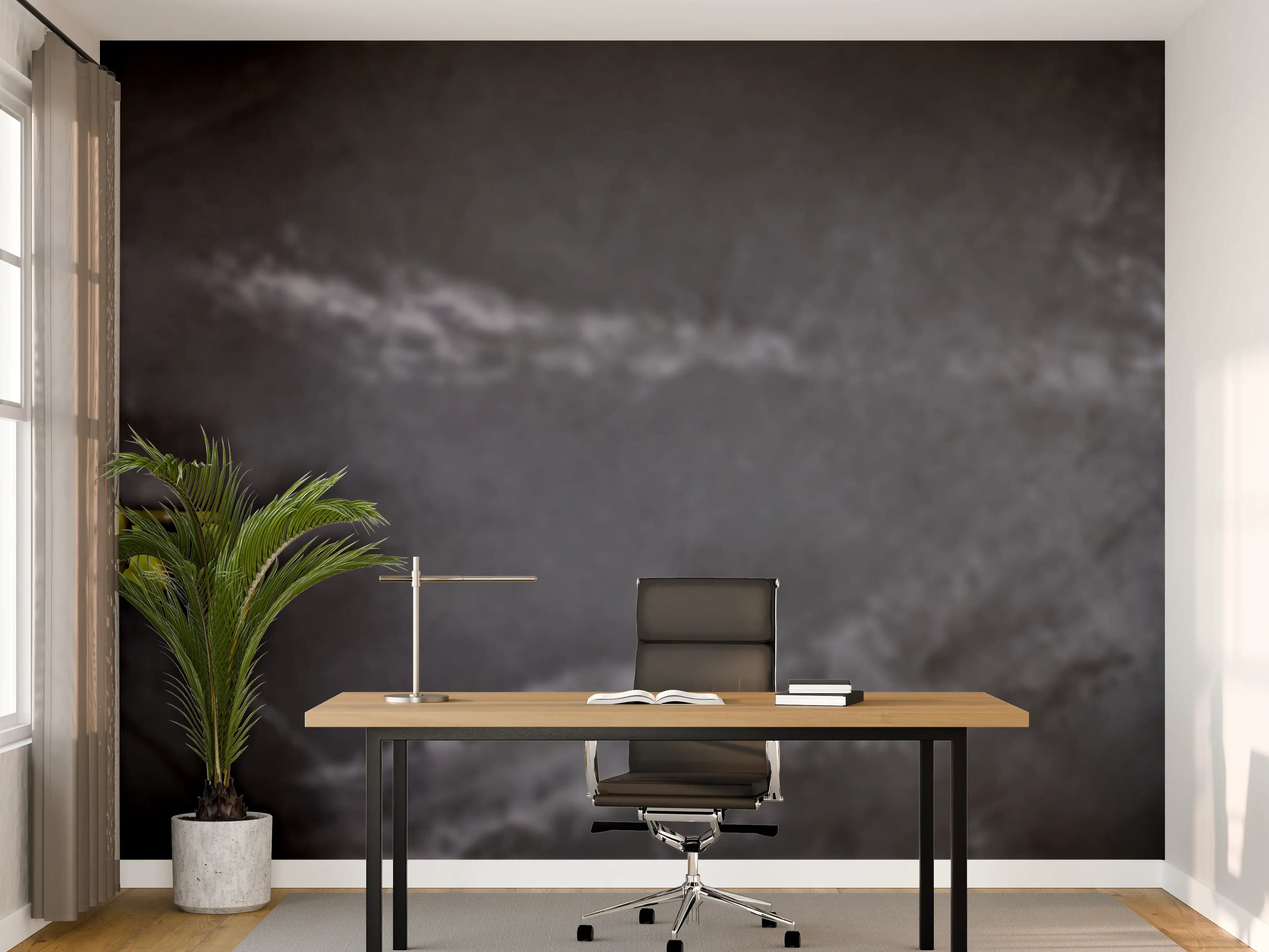 Büro Wandgestaltung - Weiße Orchideen auf Marmor