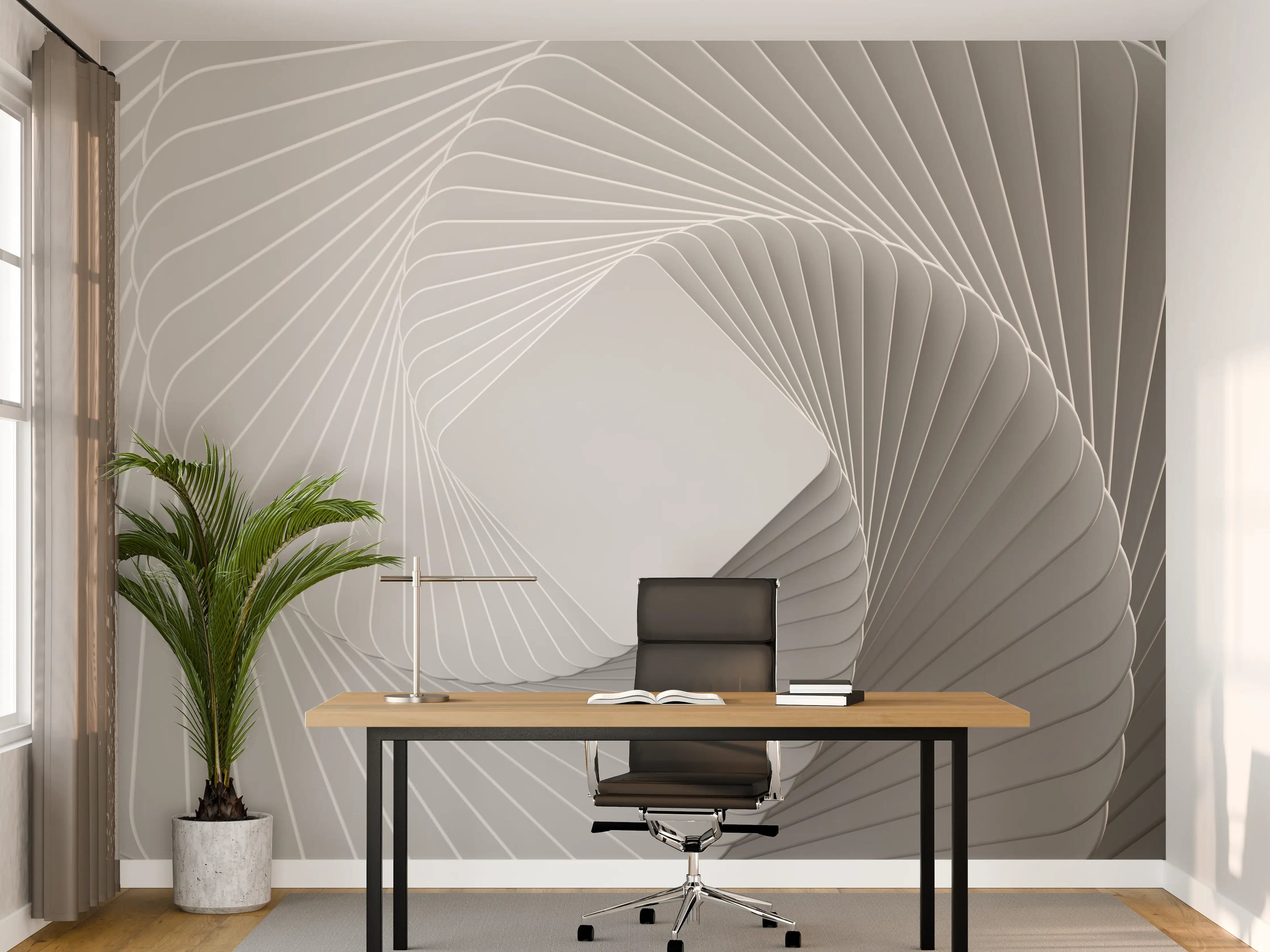 Büro Wandgestaltung - Weiße Quadrate - Illusion