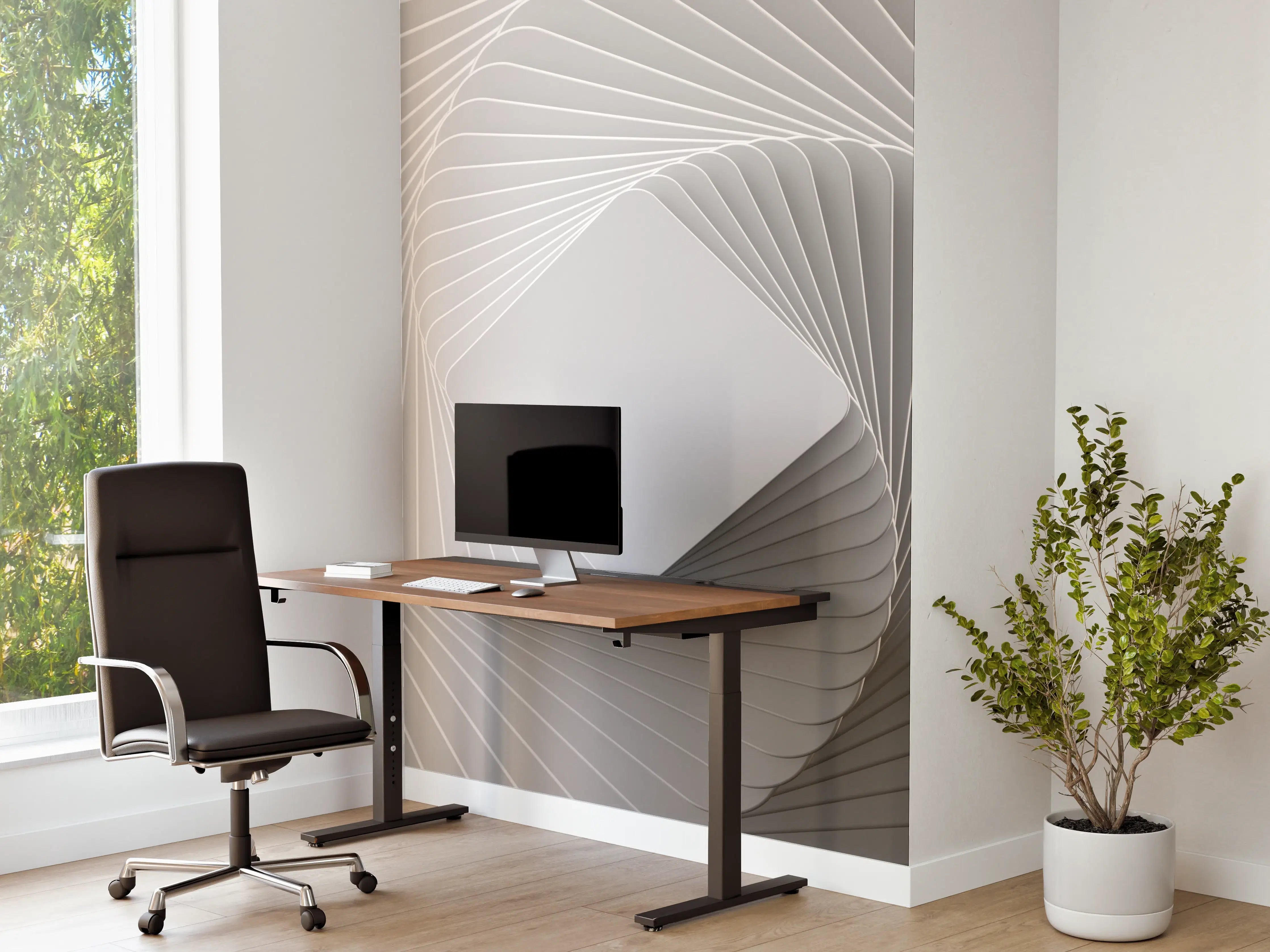 Büro Wandgestaltung - Weiße Quadrate - Illusion