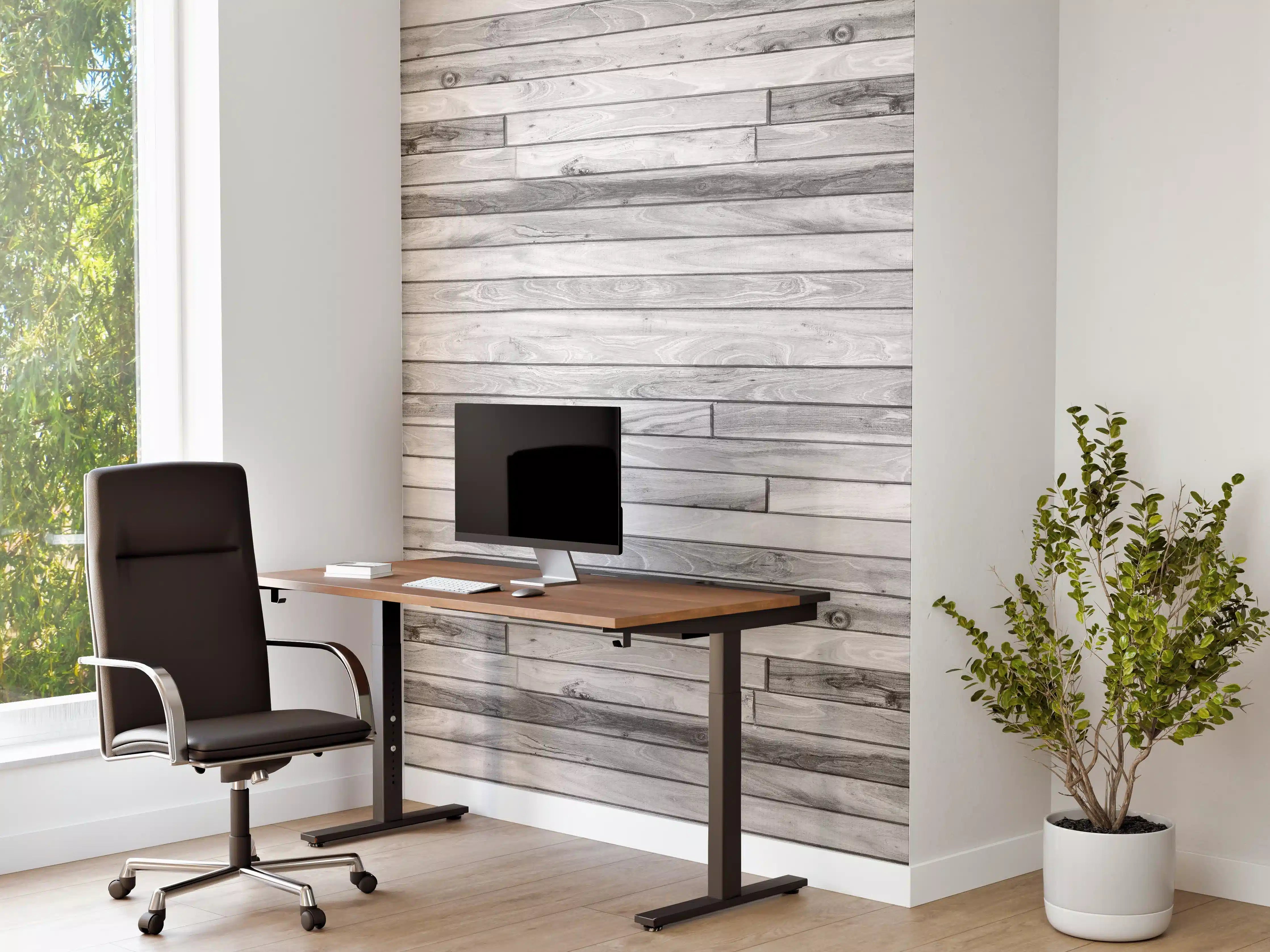 Büro Wandgestaltung - Weiße kleine Kiefernholzstücke