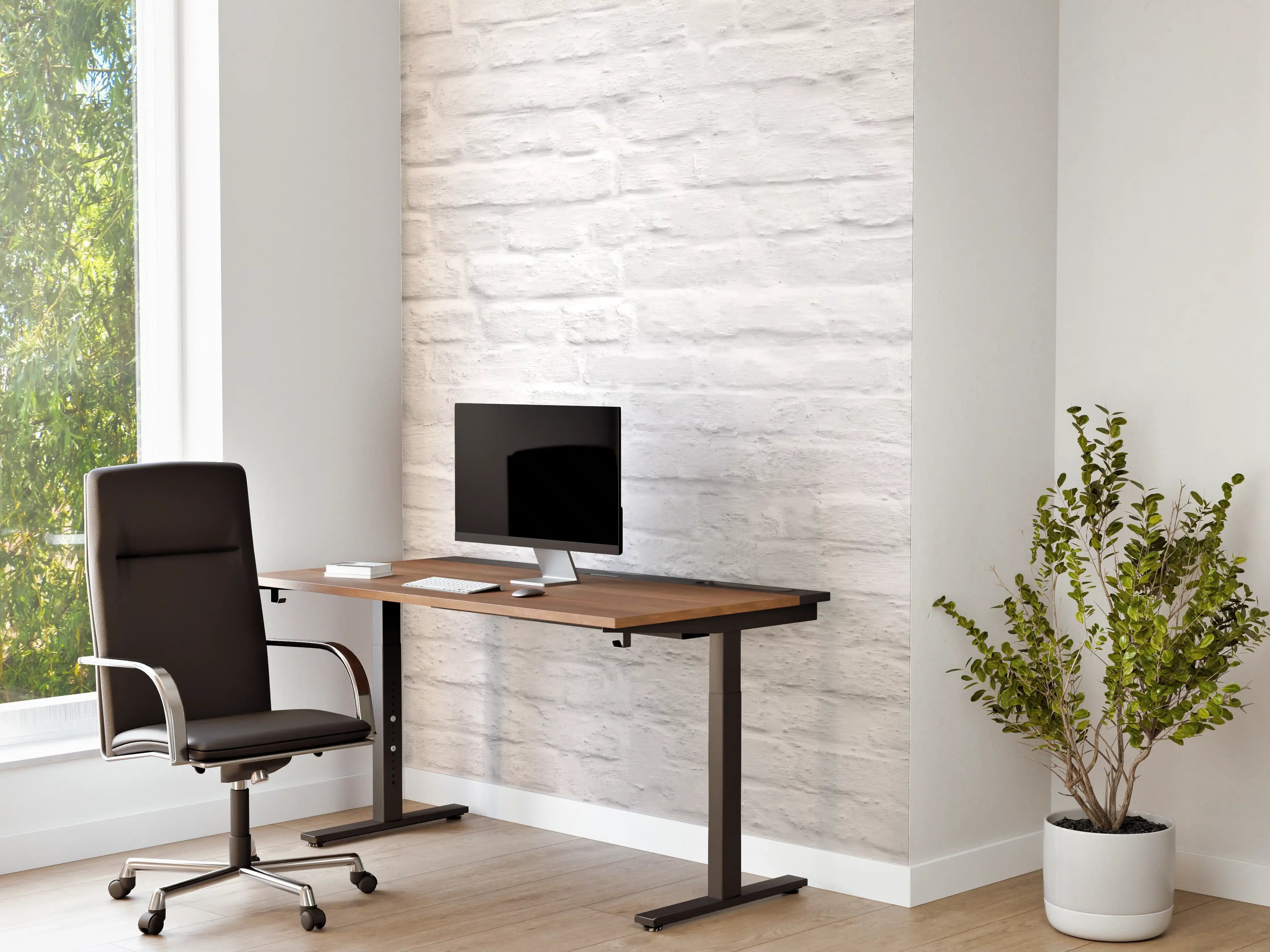 Büro Wandgestaltung - Weiße nahtlose Backsteinmauer