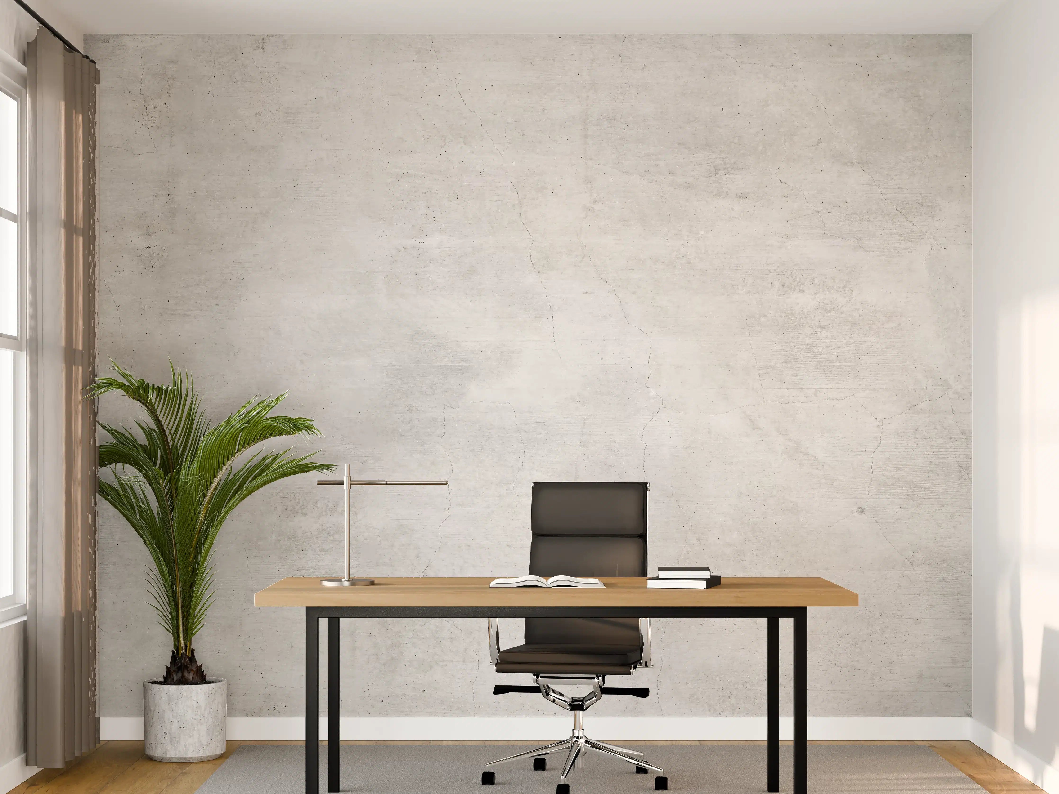 Büro Wandgestaltung - Weiße rissige Steinwand